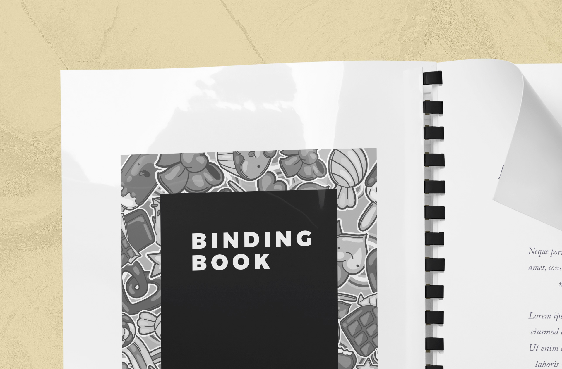 A4 spiral book mockup