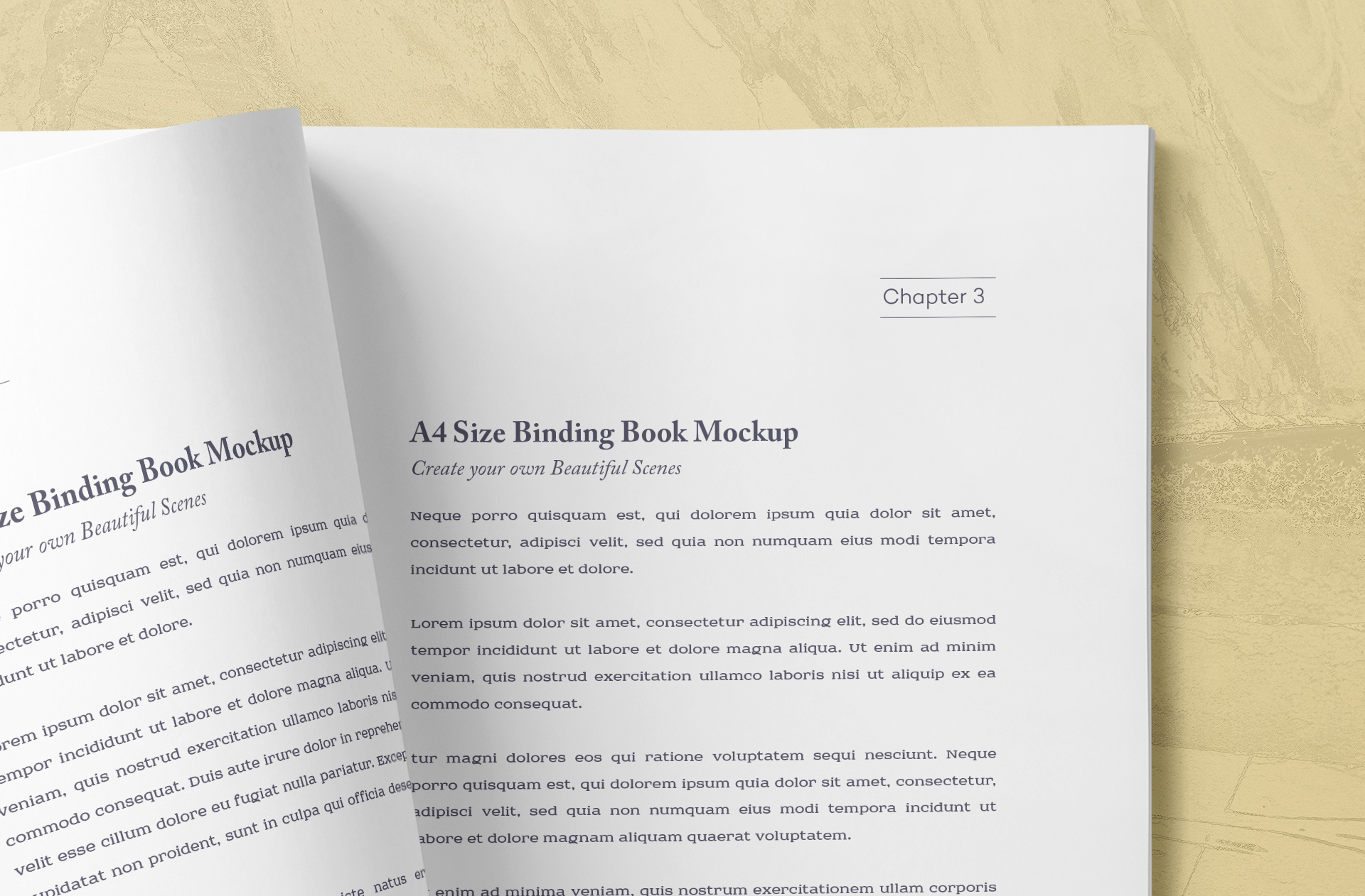 A4 spiral book mockup