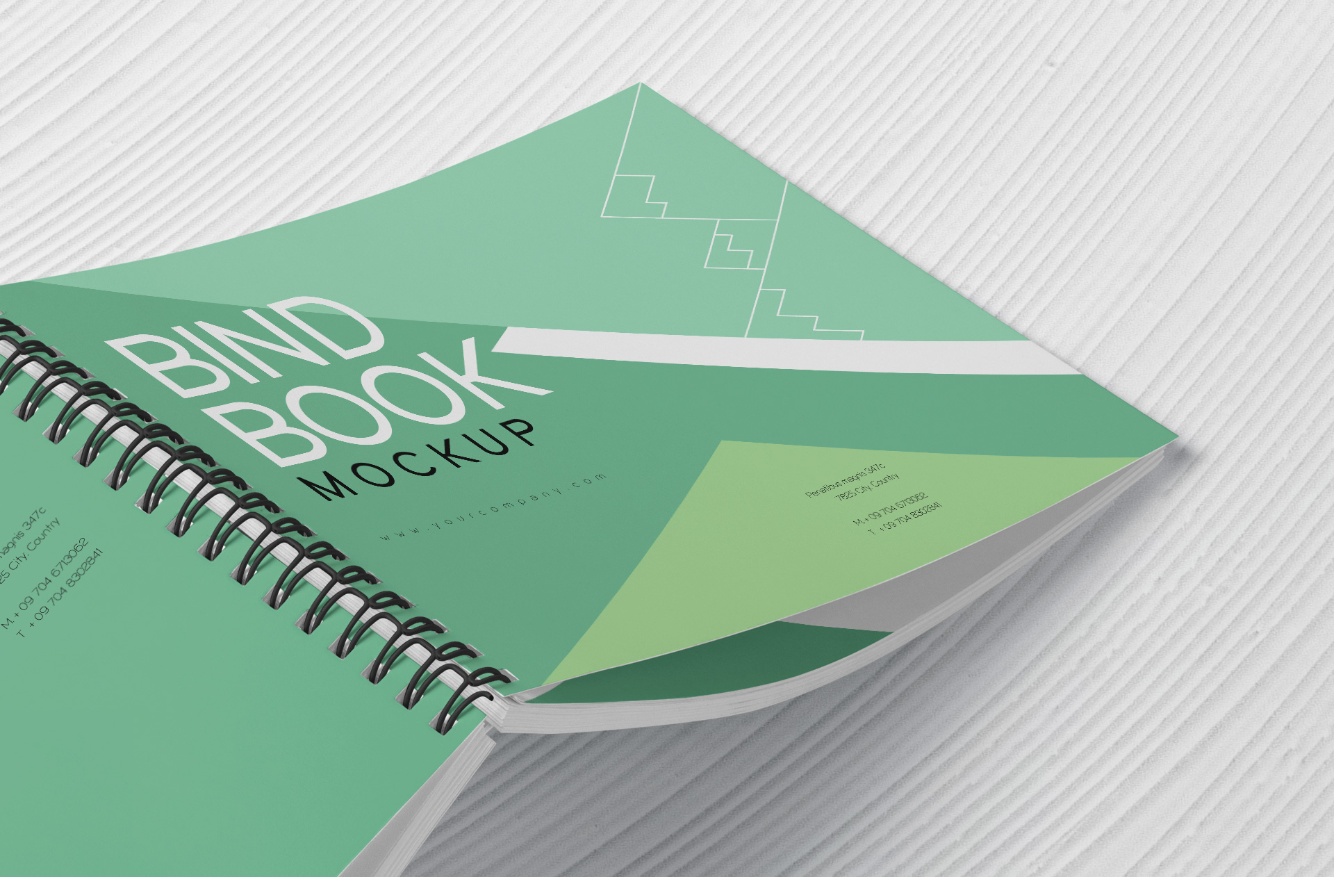 A4 landscape book mockup