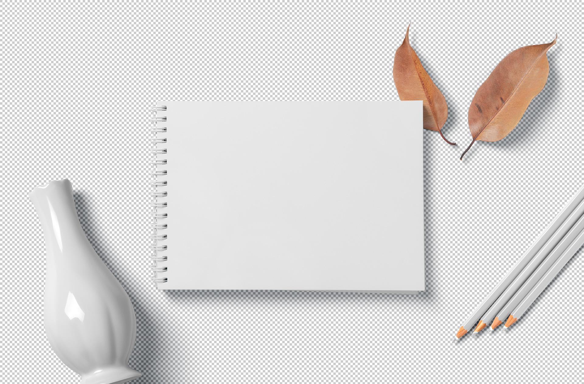 A4 landscape book mockup