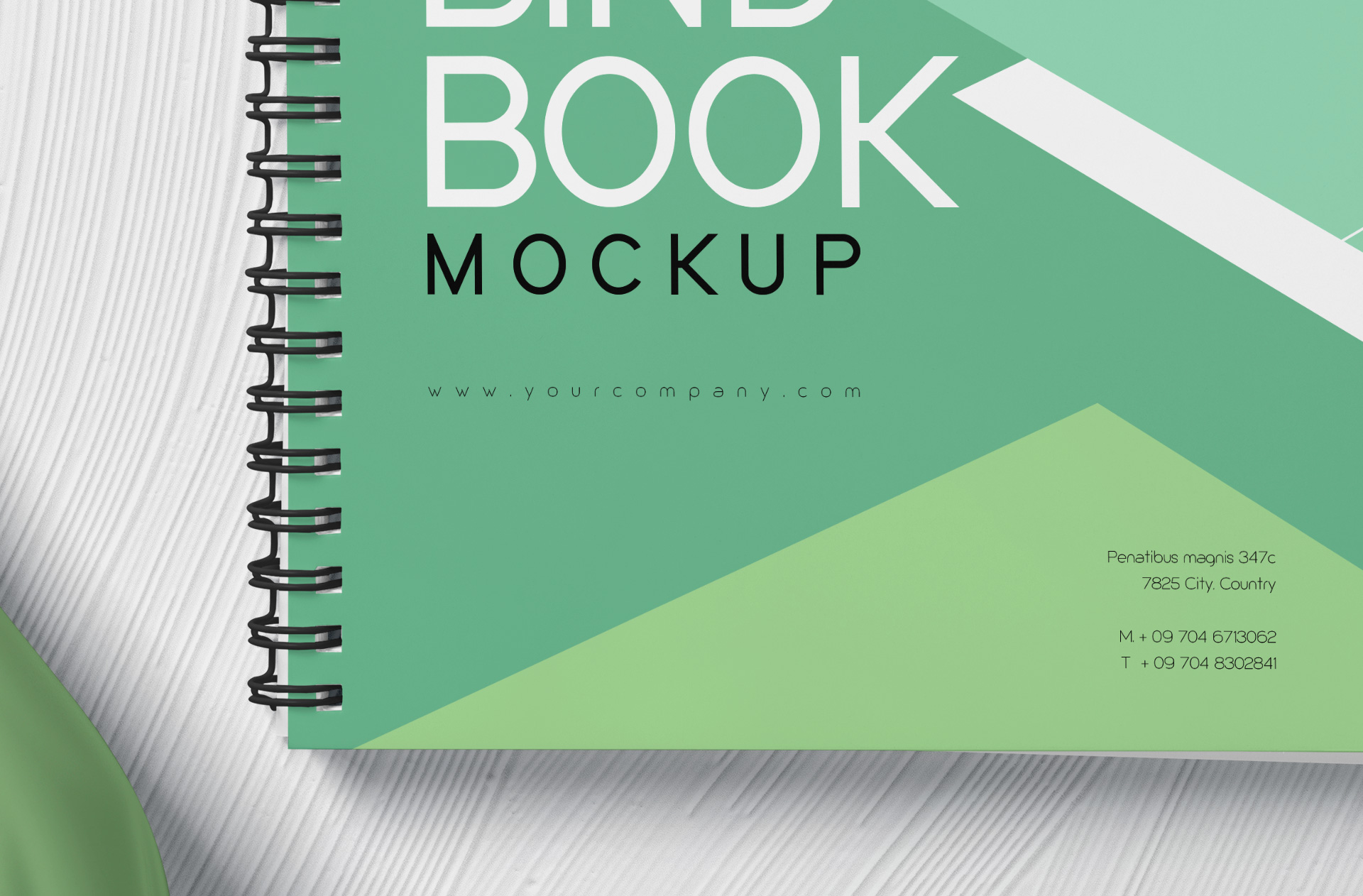 A4 landscape book mockup