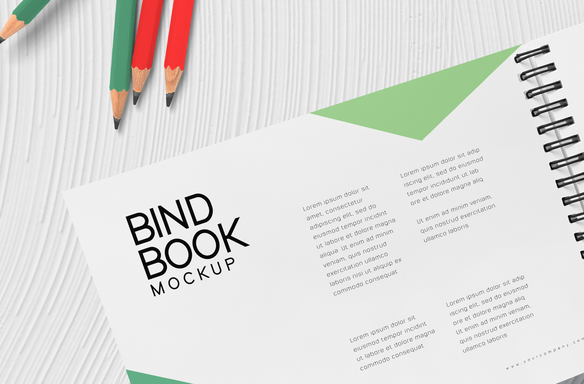 A4 landscape book mockup