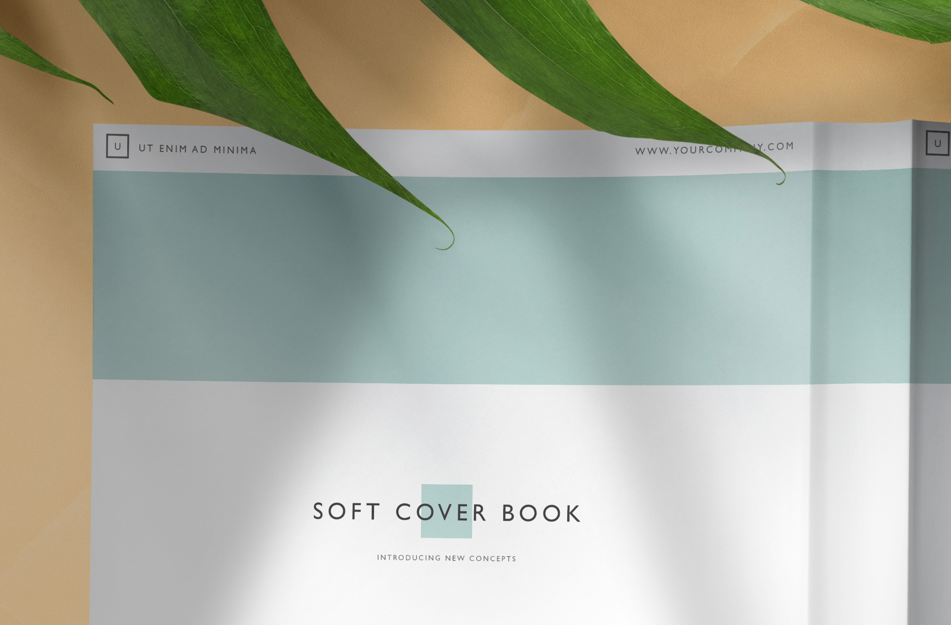 A4 square book mockup