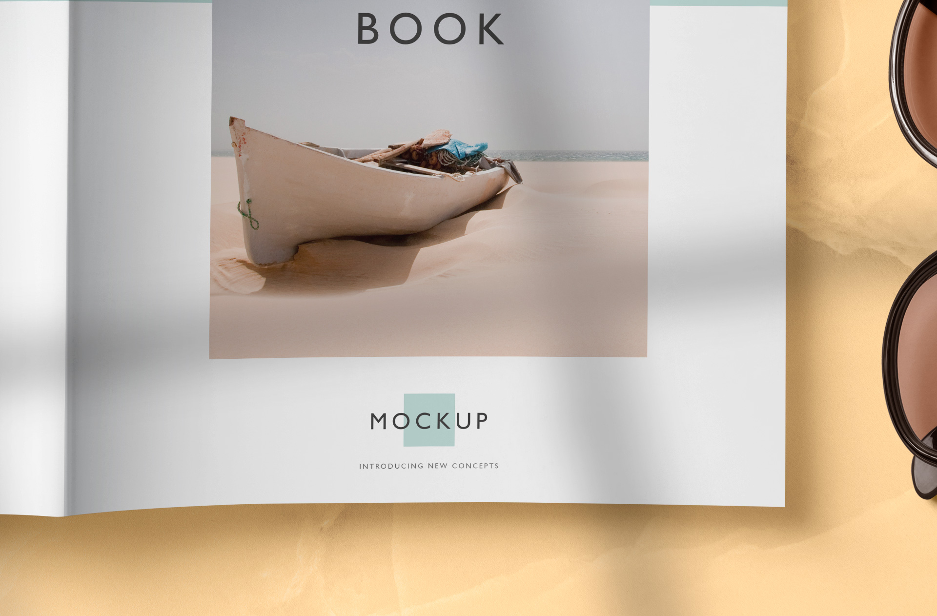 A4 square book mockup