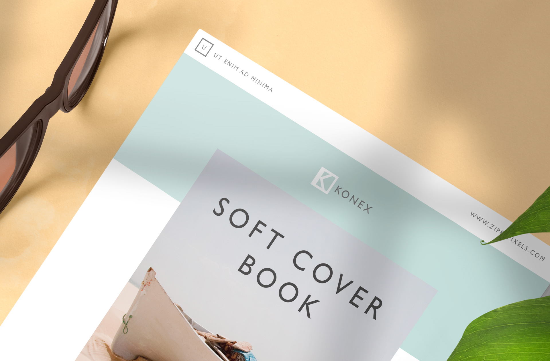 A4 square book mockup
