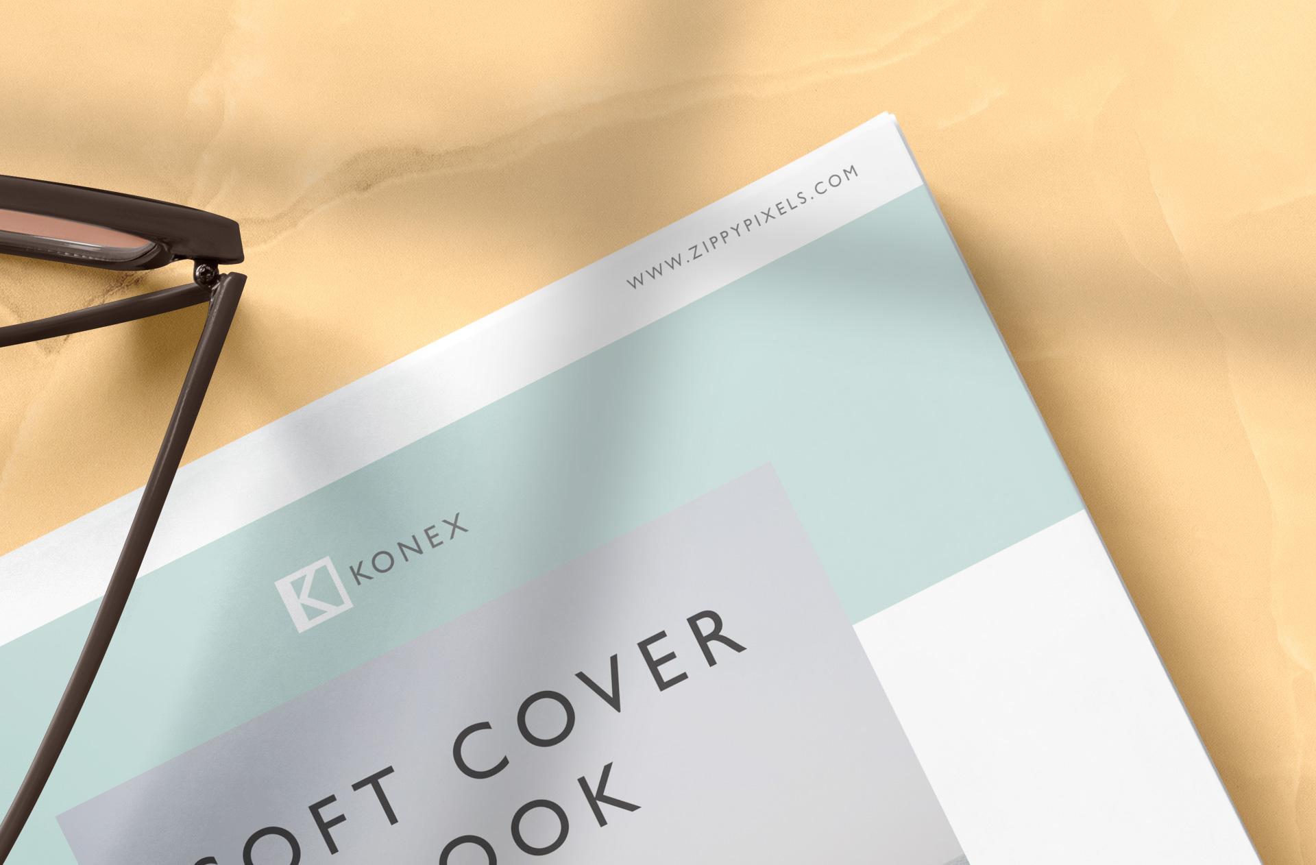 A4 square book mockup