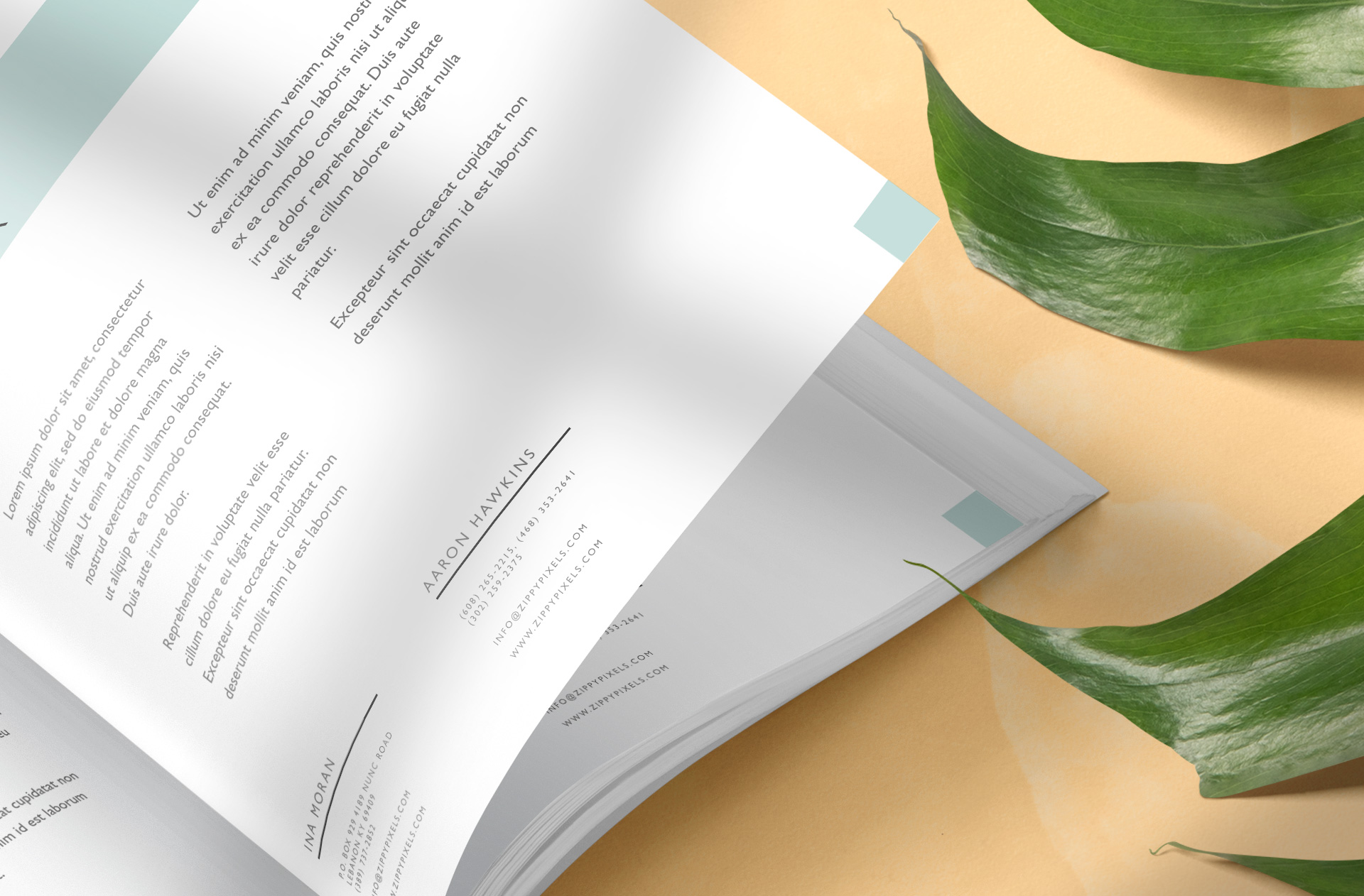 A4 square book mockup