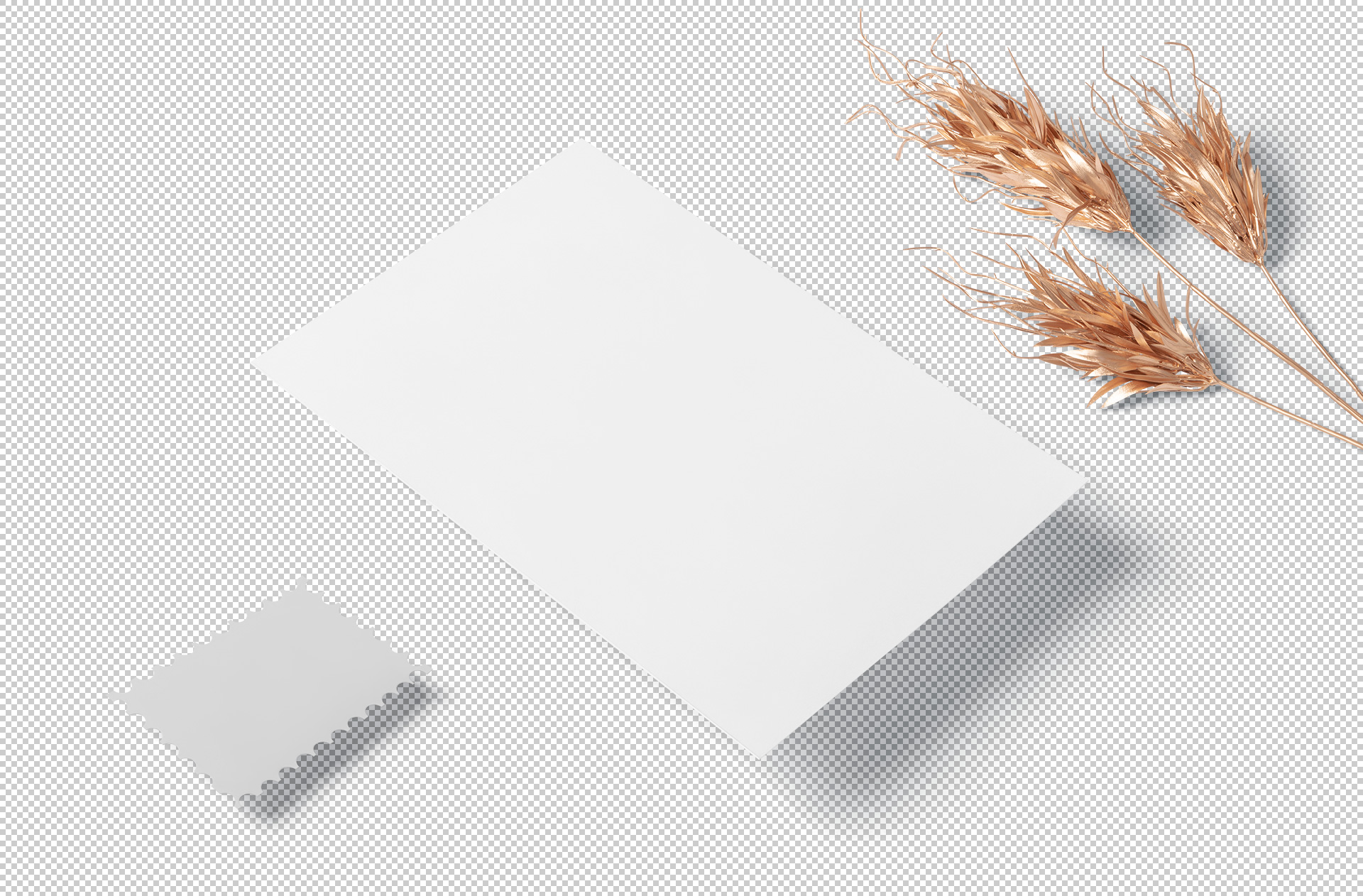 angled postcard mockup
