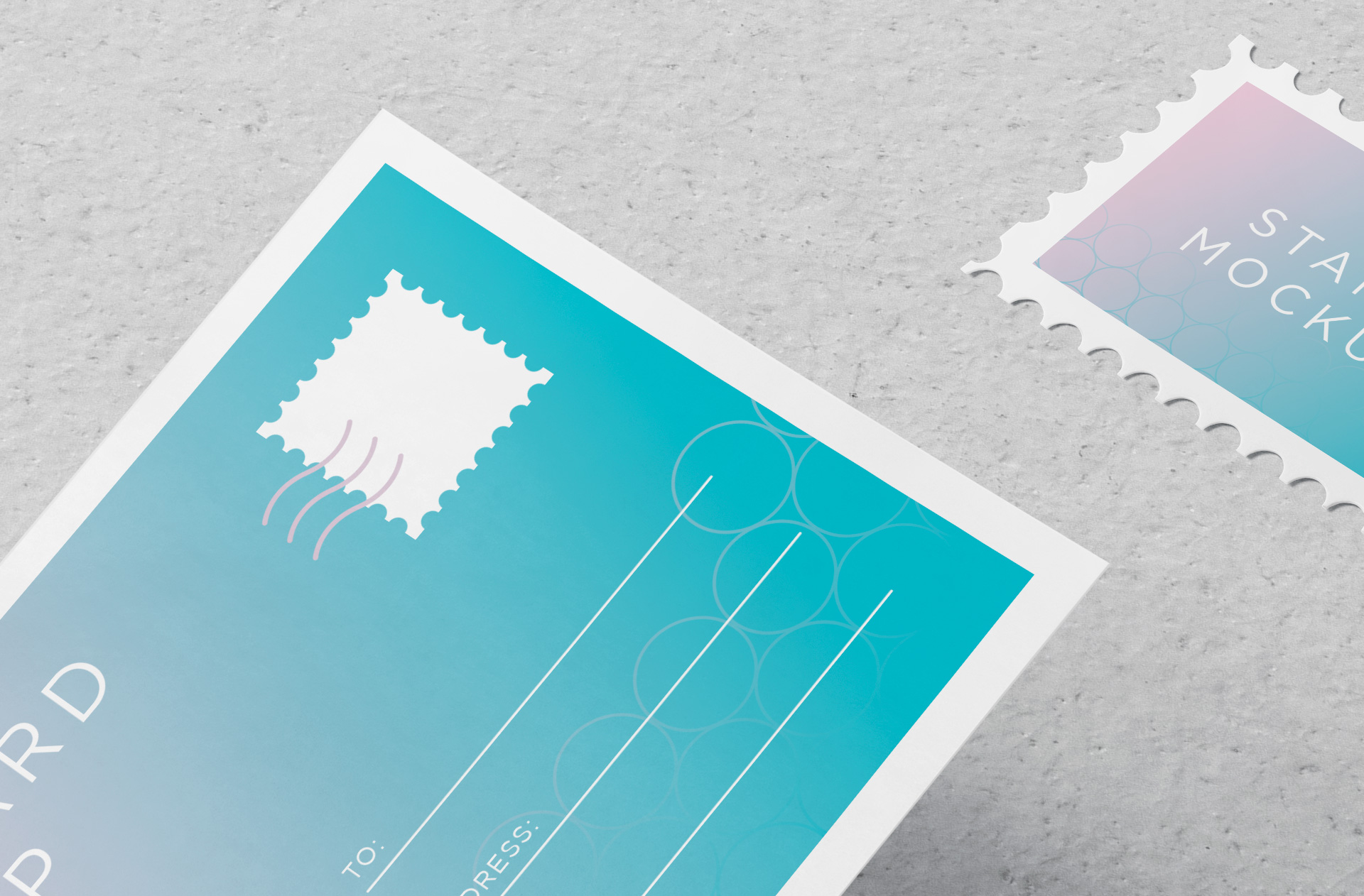clean postcard layout