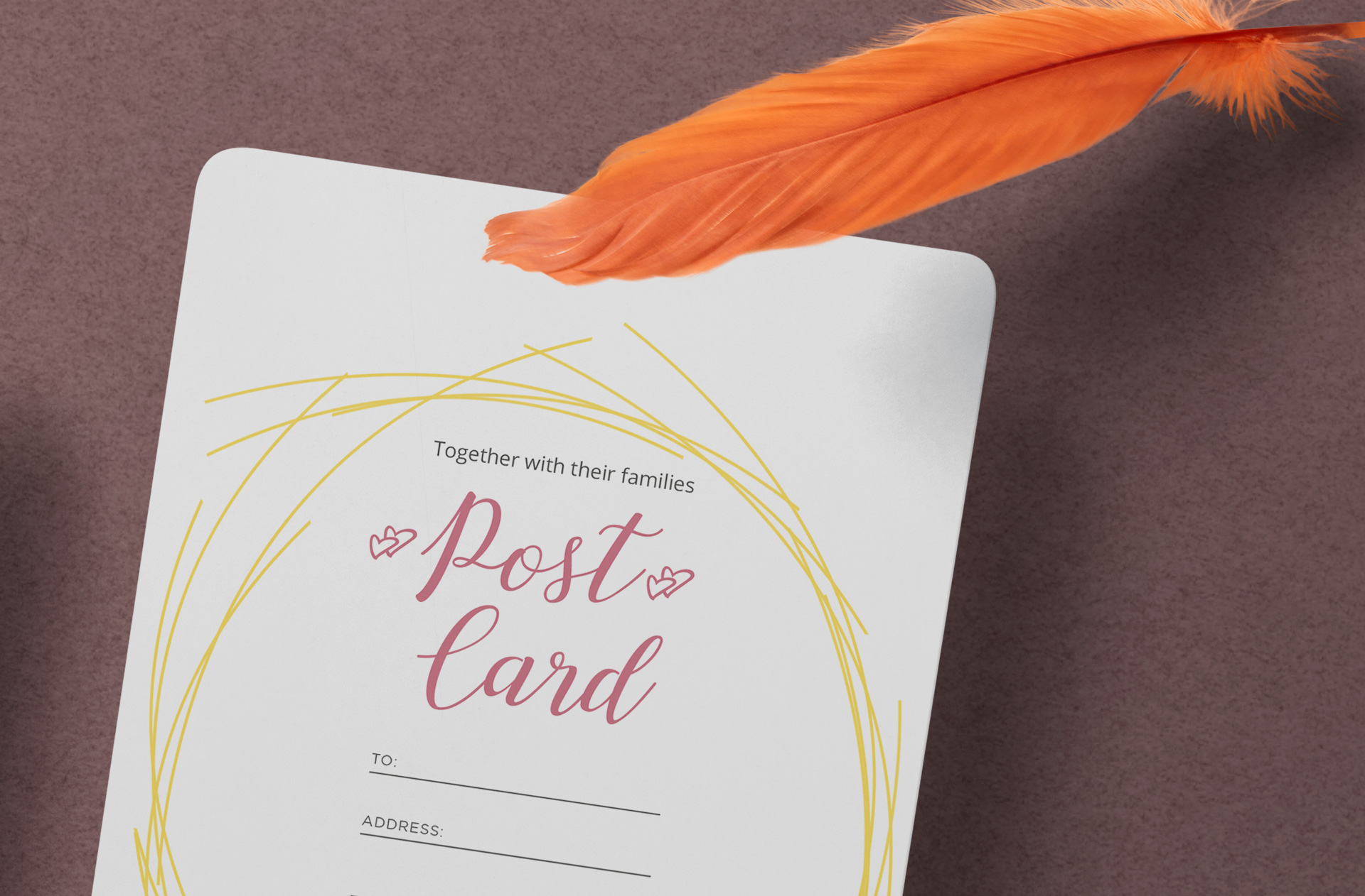 bridal postcard mockup