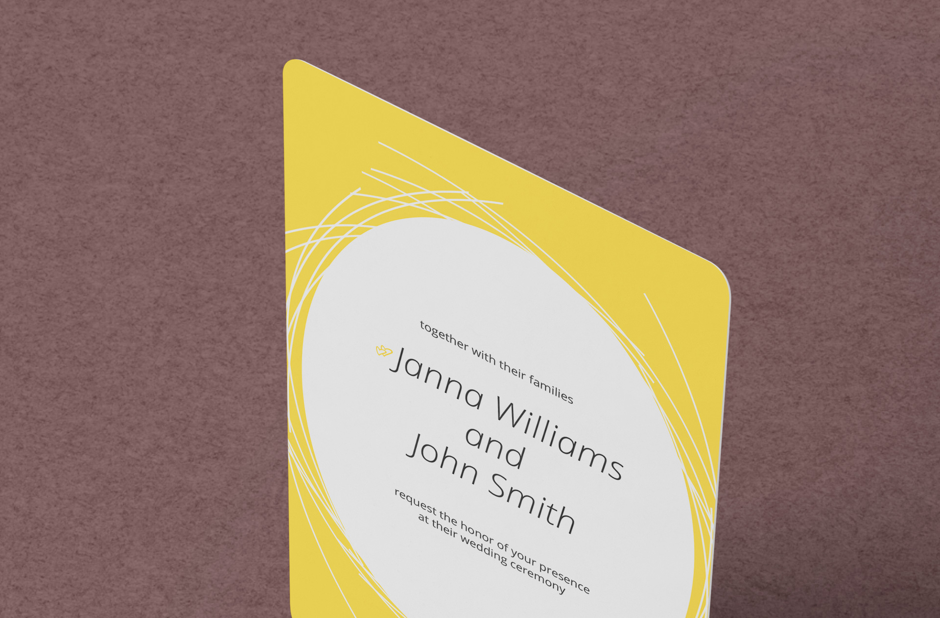 bridal shower card mockup