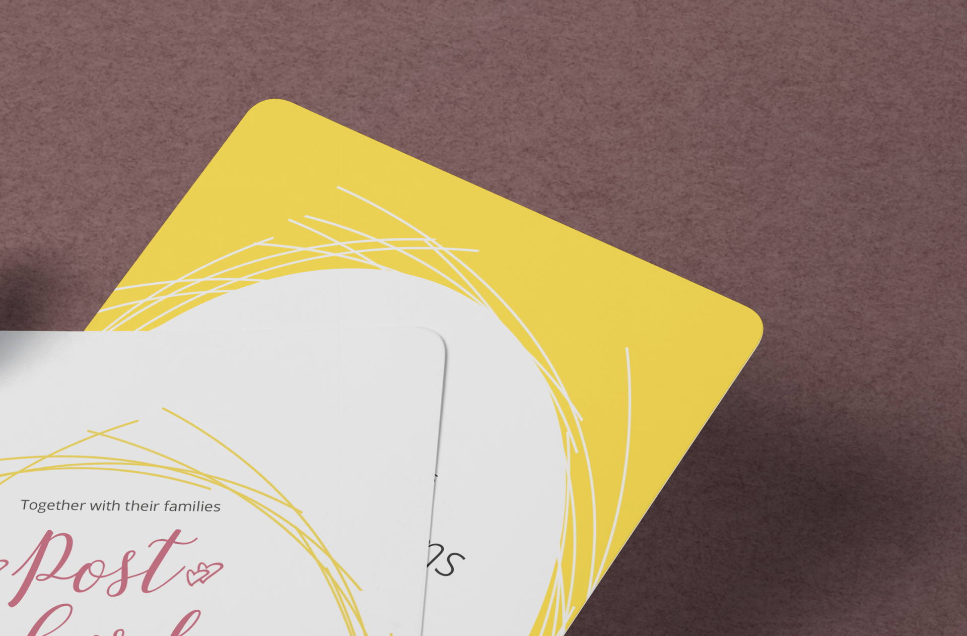 clean postcard design