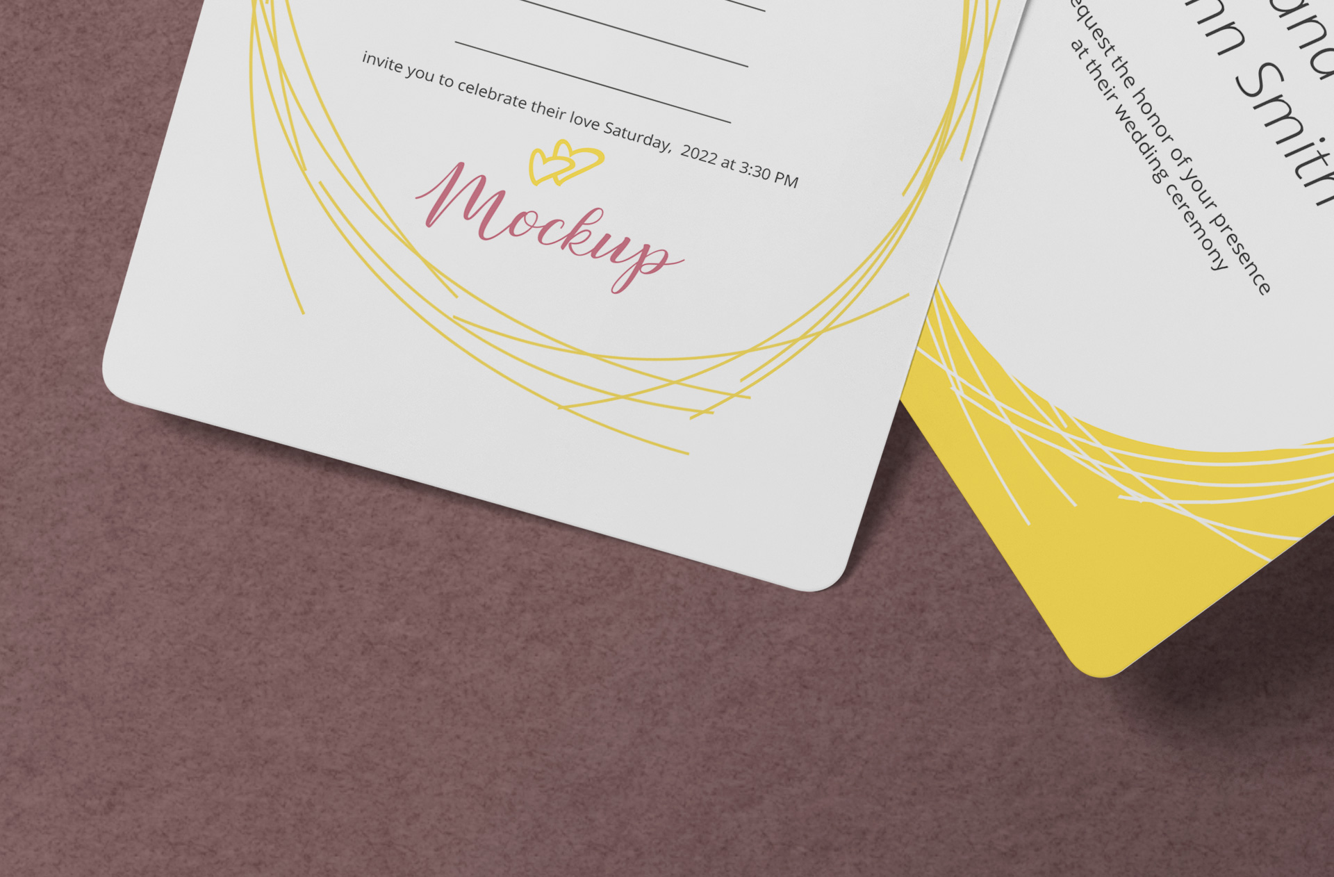 bridal postcard mockup
