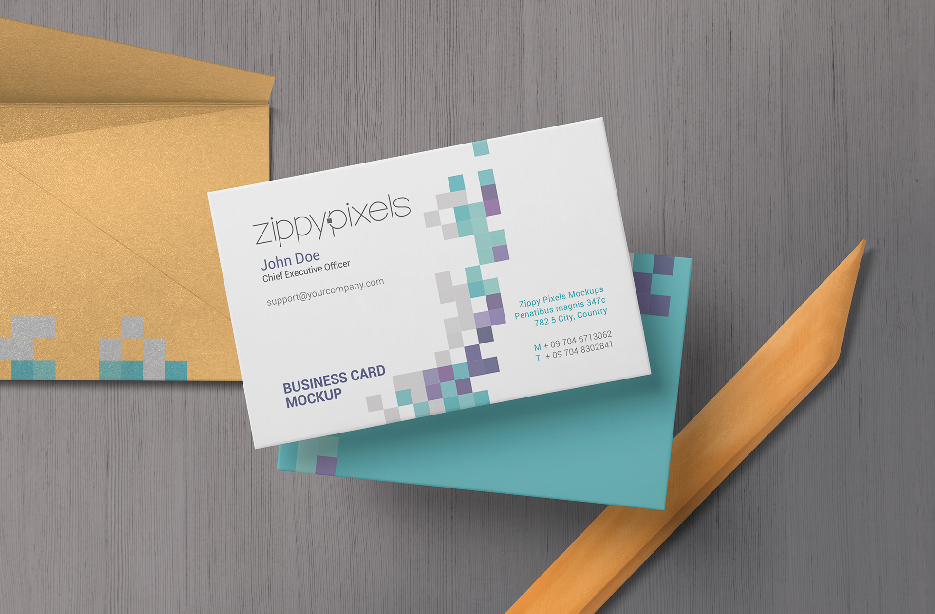 Creative Business Card Mockup with Envelope