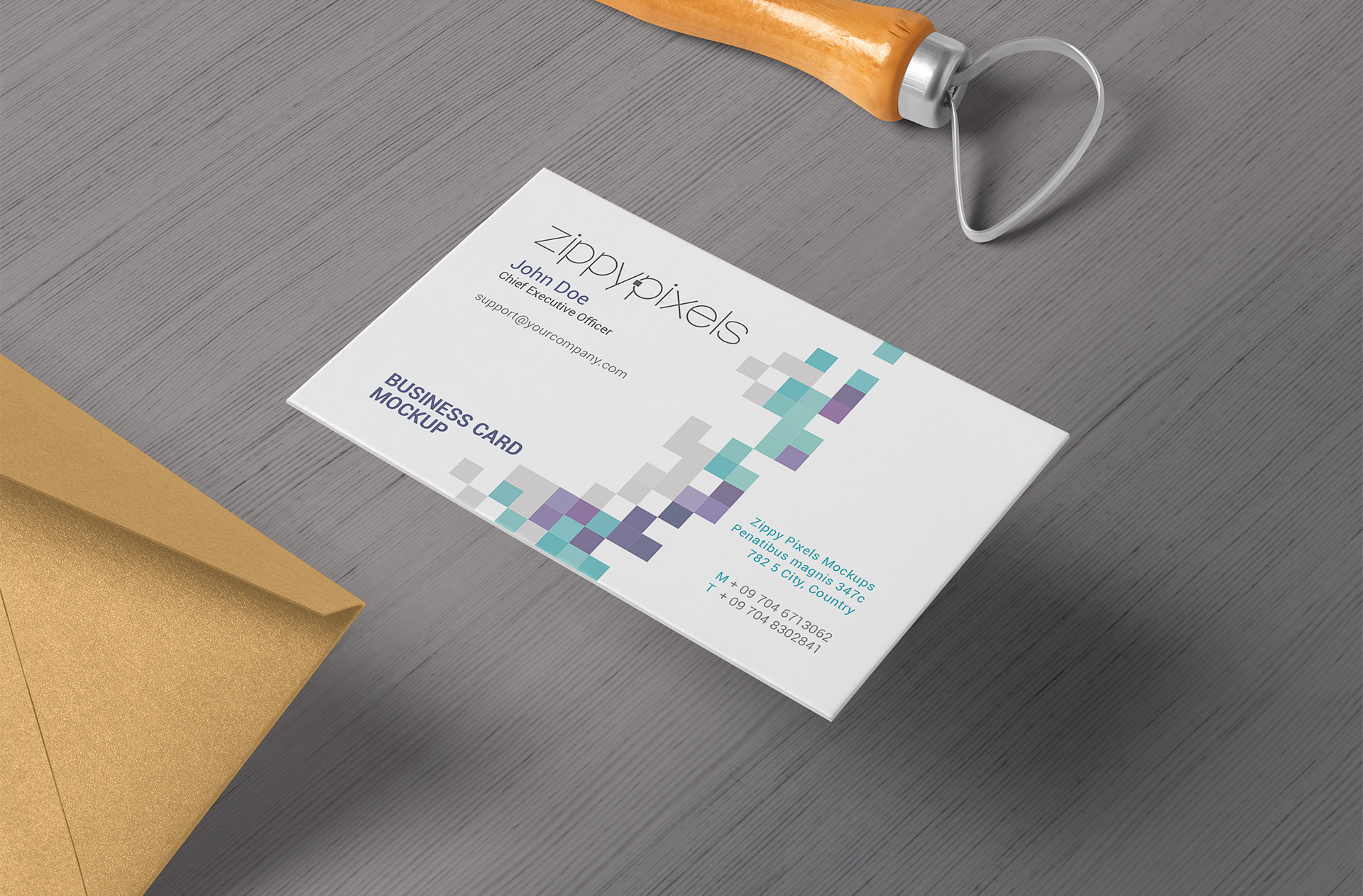 Professional Business Card Mockup with Clean Layout