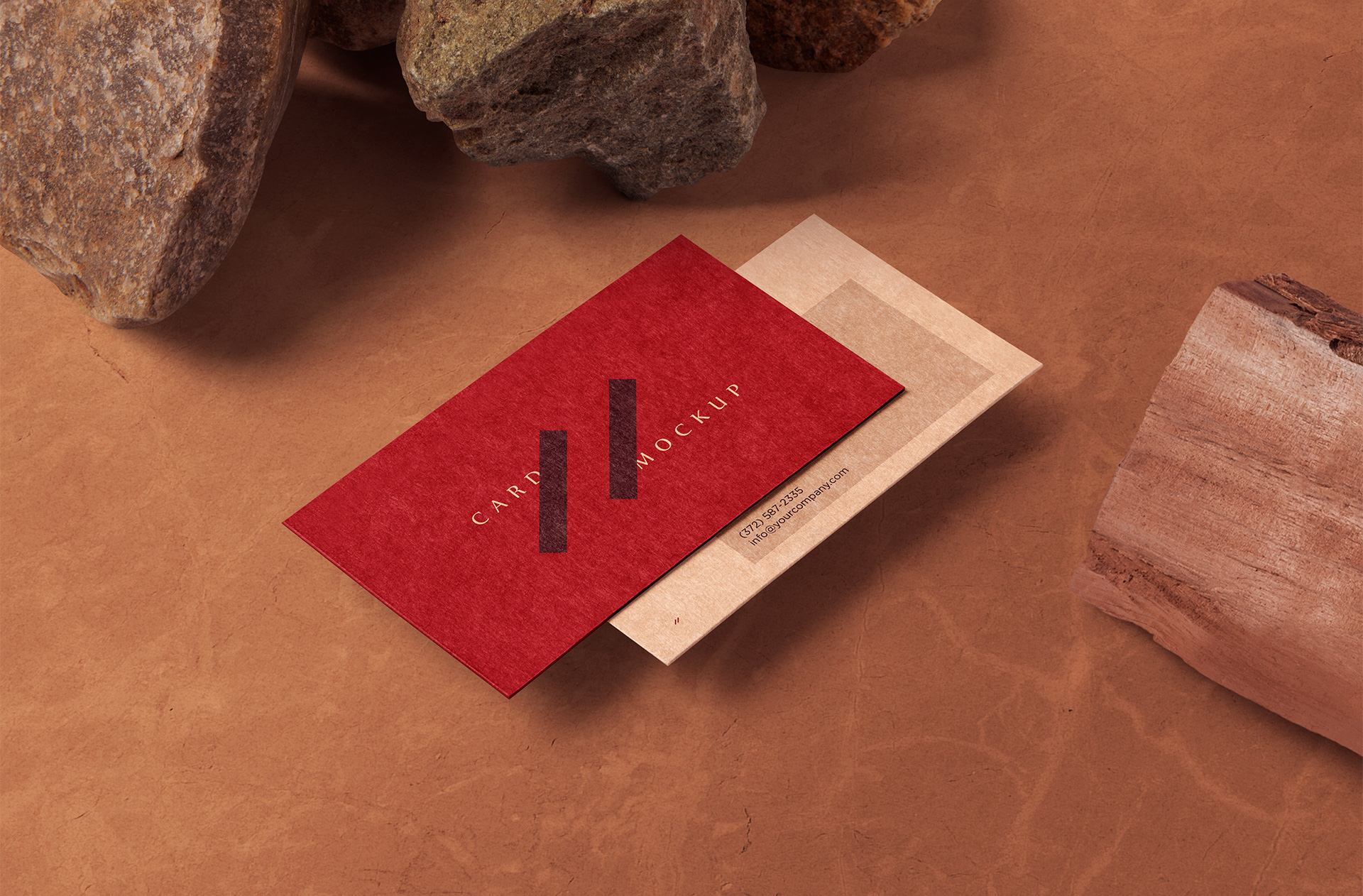 Minimal Rustic Business Card Mockup for Clean Branding