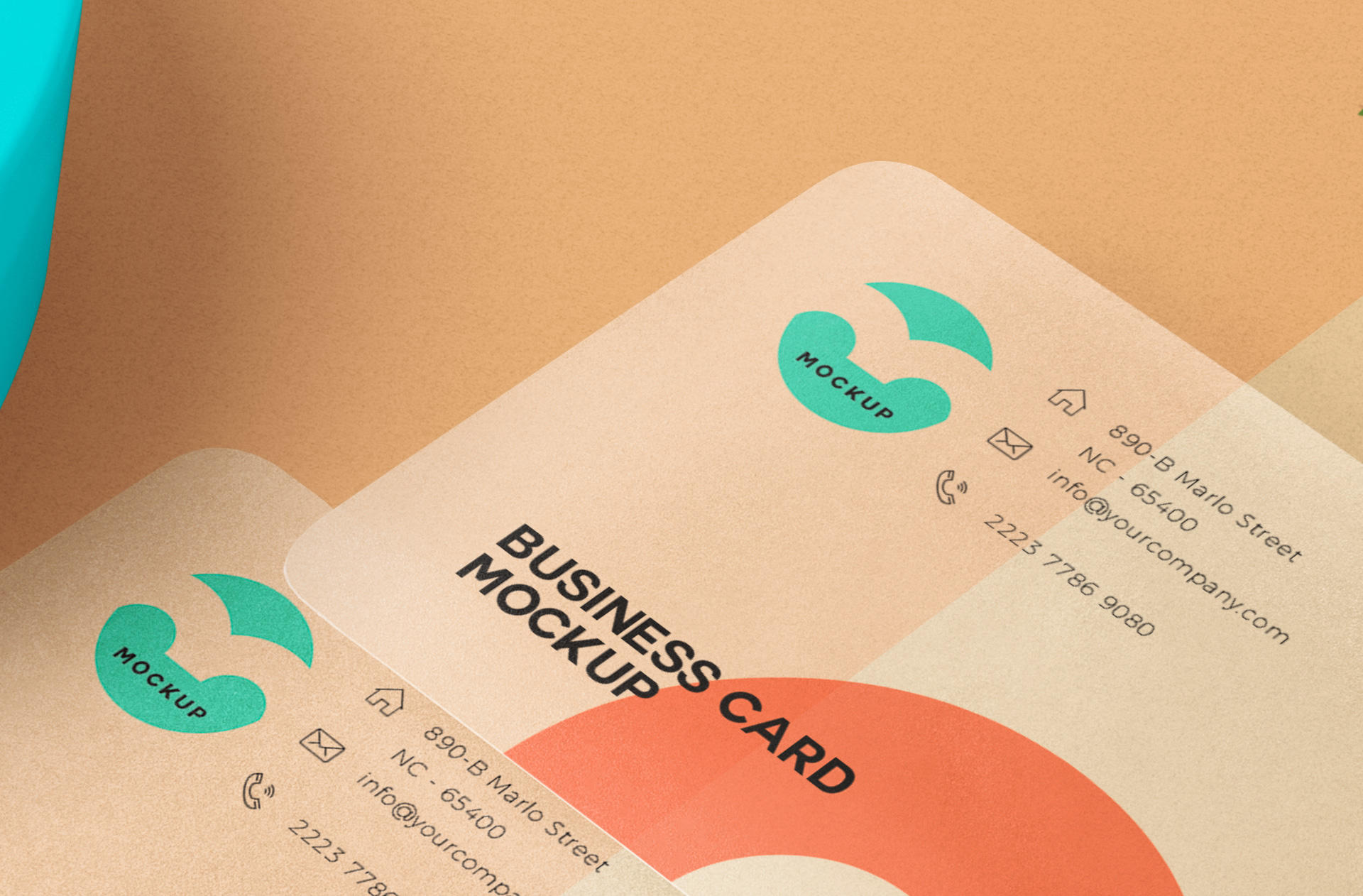 bold accent card mockup