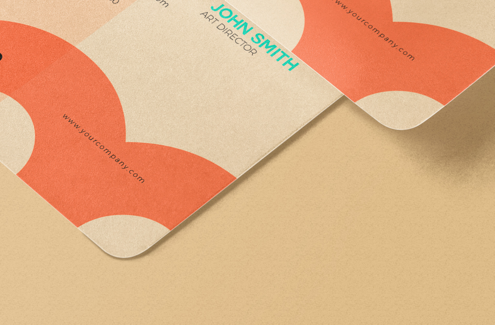 bold accent card mockup