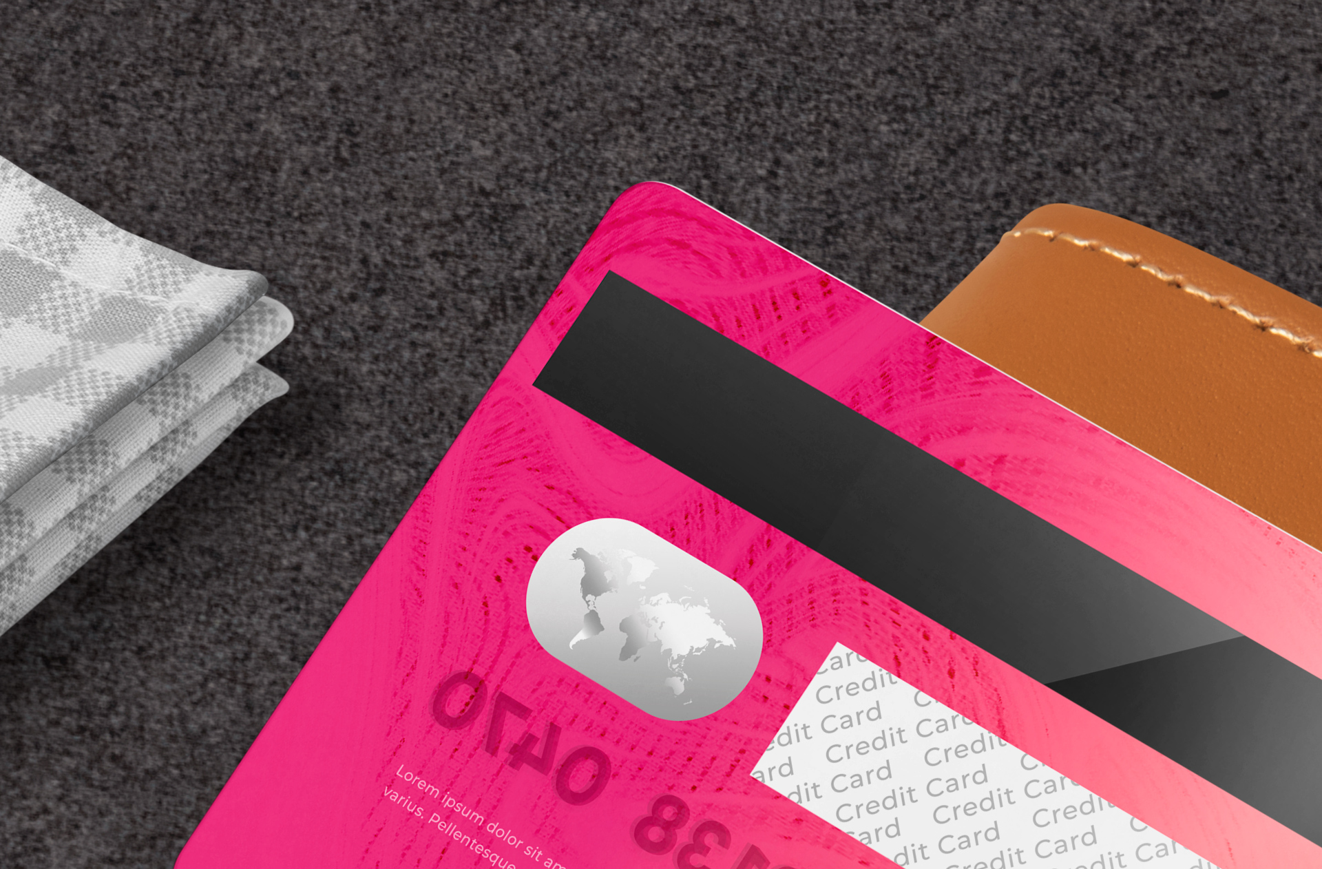 3D credit card mockup