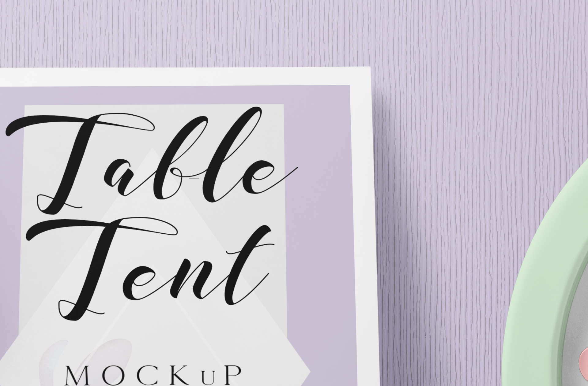 minimalist table tent mock-up