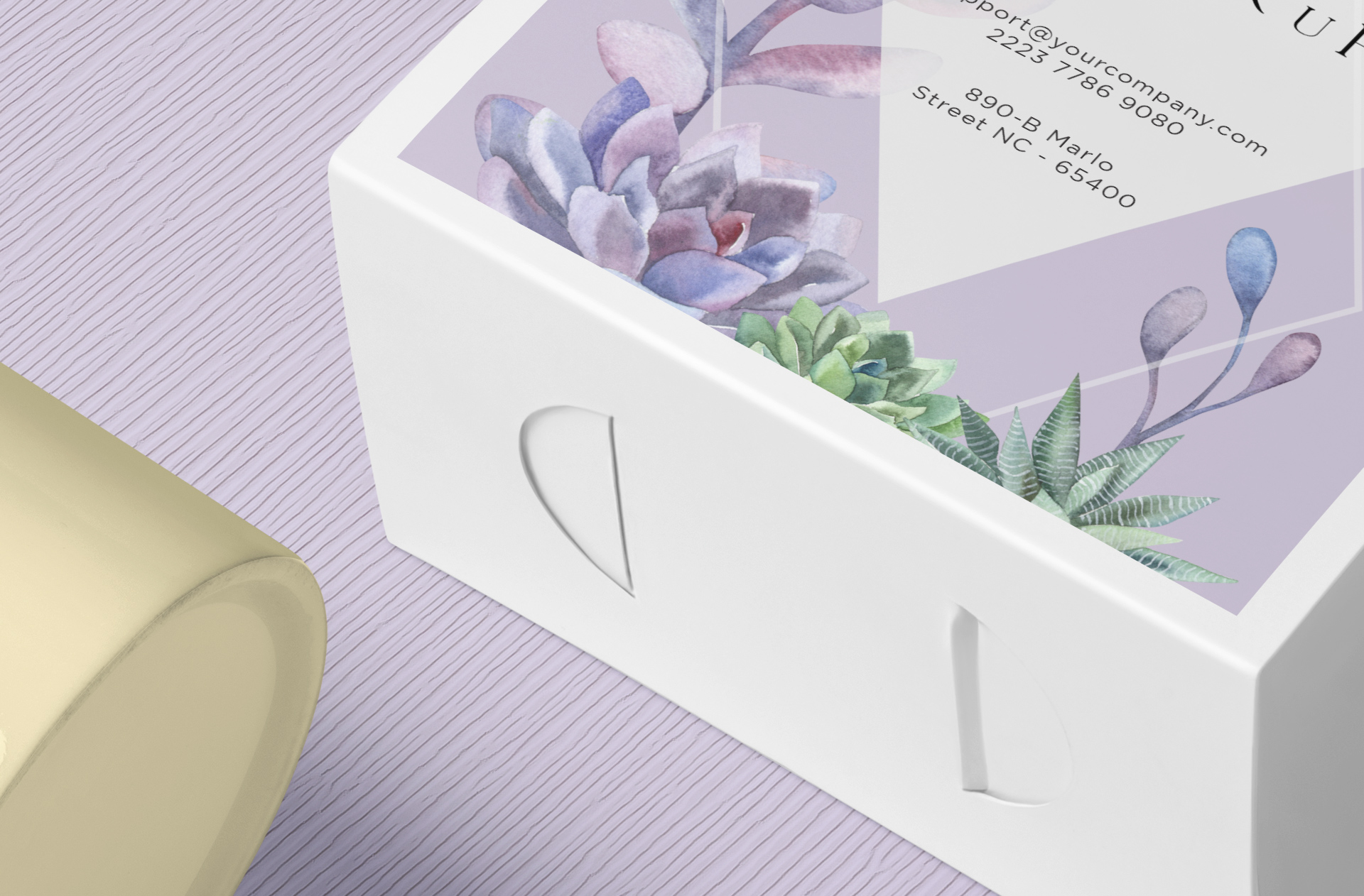 advertising table card mockup
