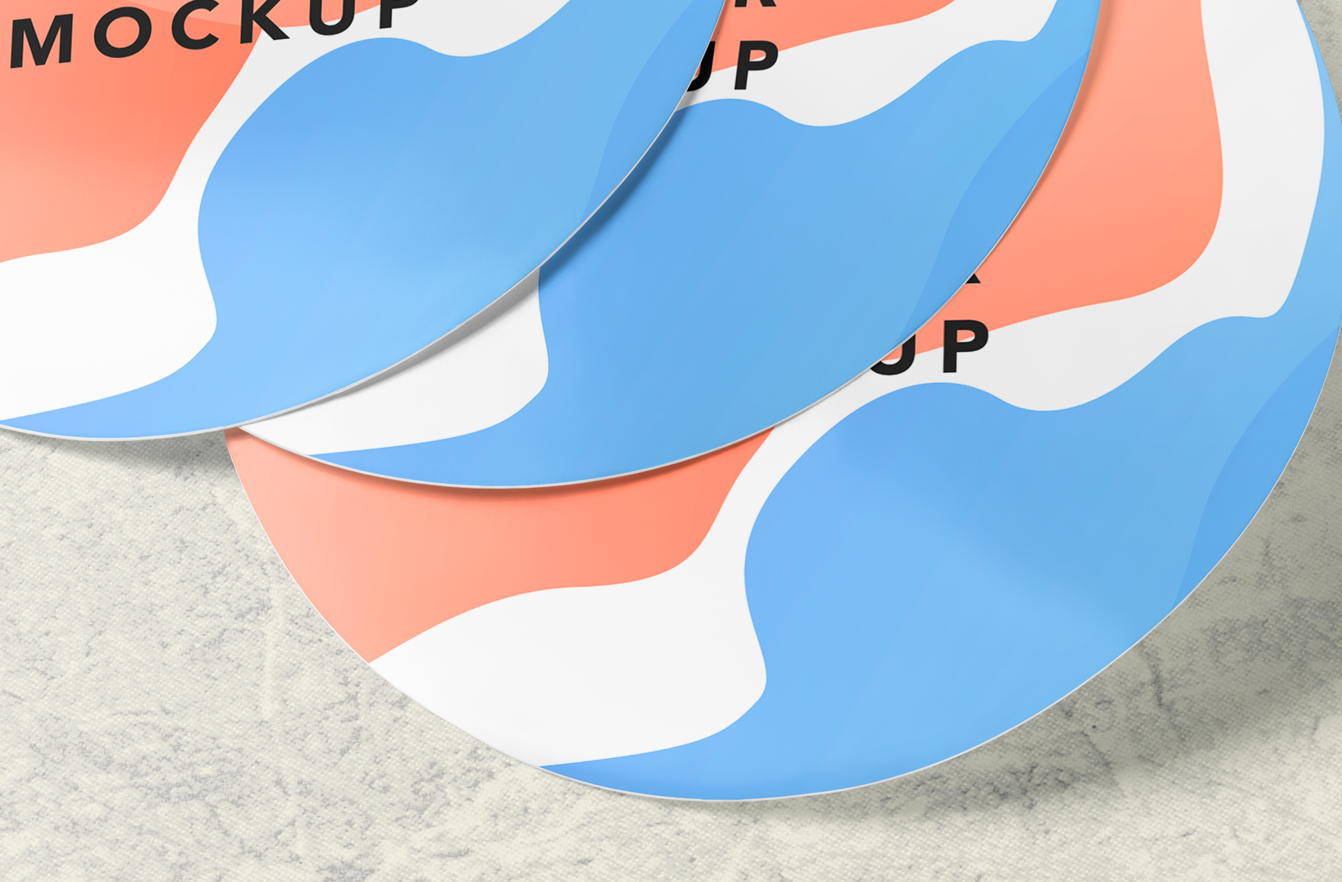 adhesive label mockup