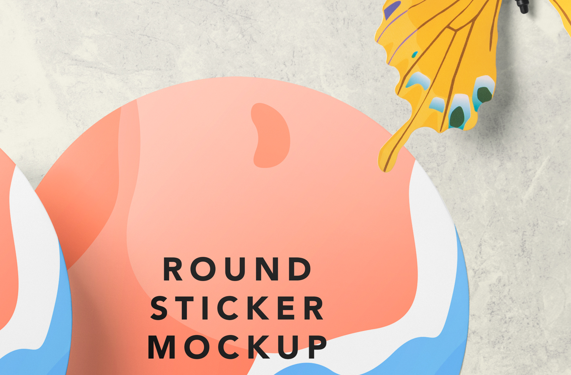 adhesive label mockup