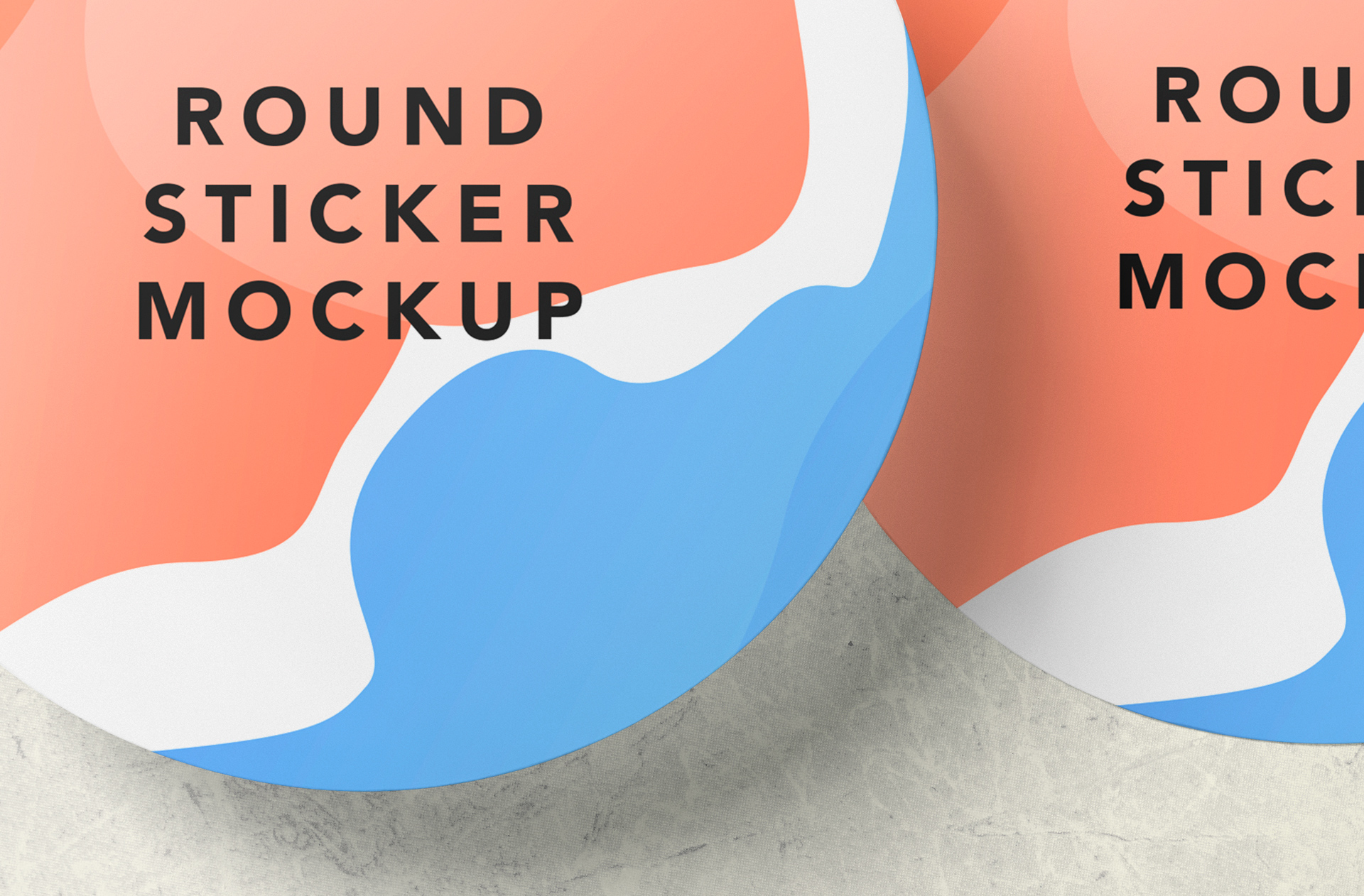 adhesive label mockup