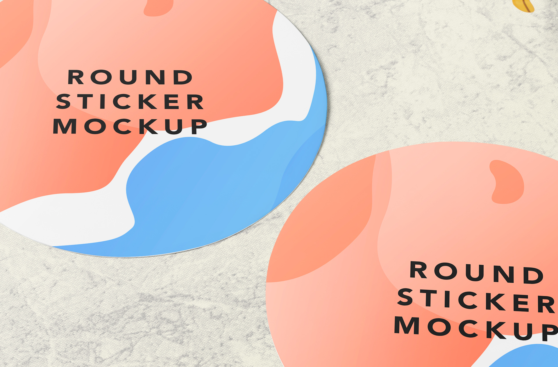adhesive label mockup