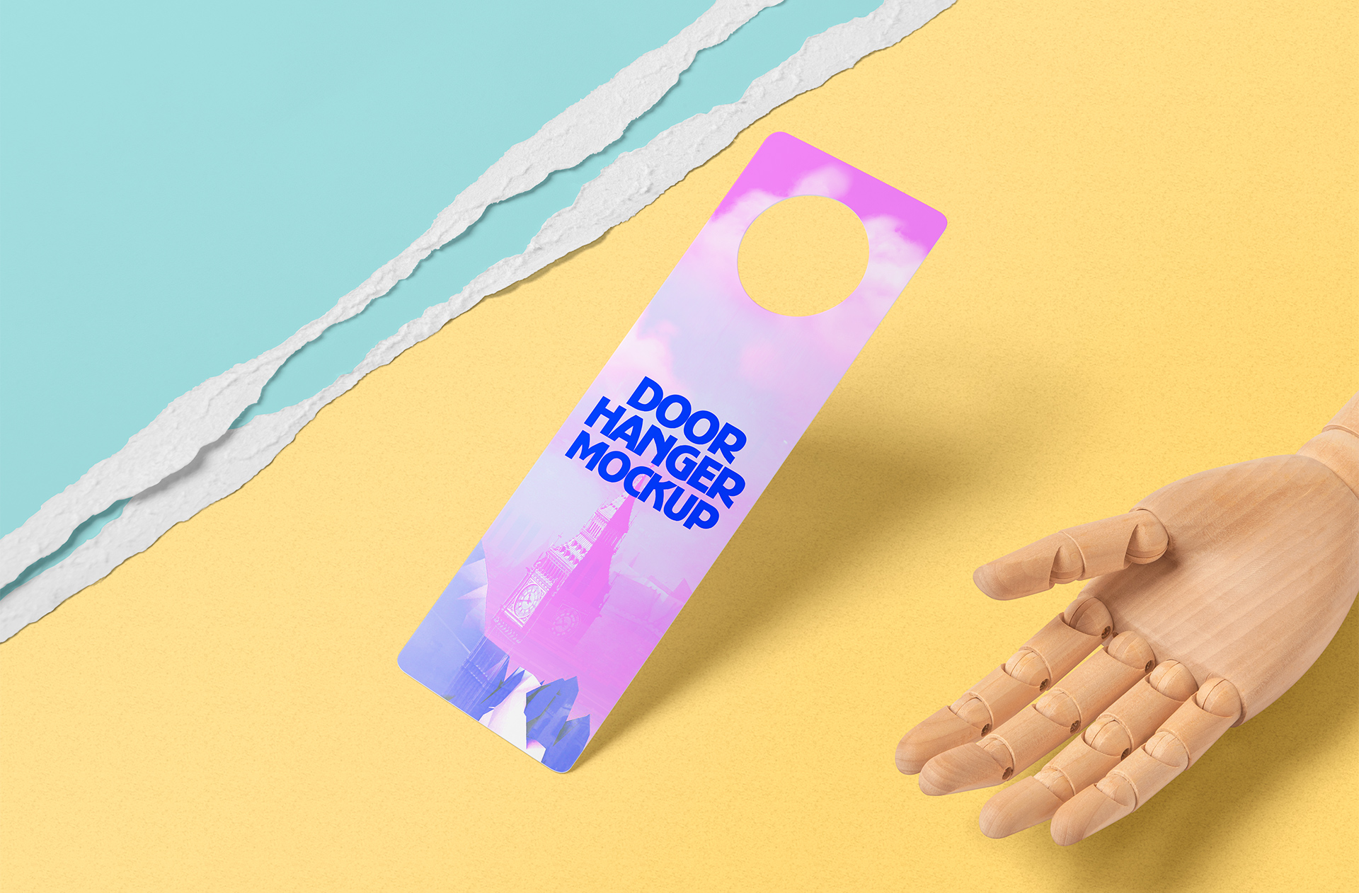 Minimal Door Hanger Mockup with Clean Layout