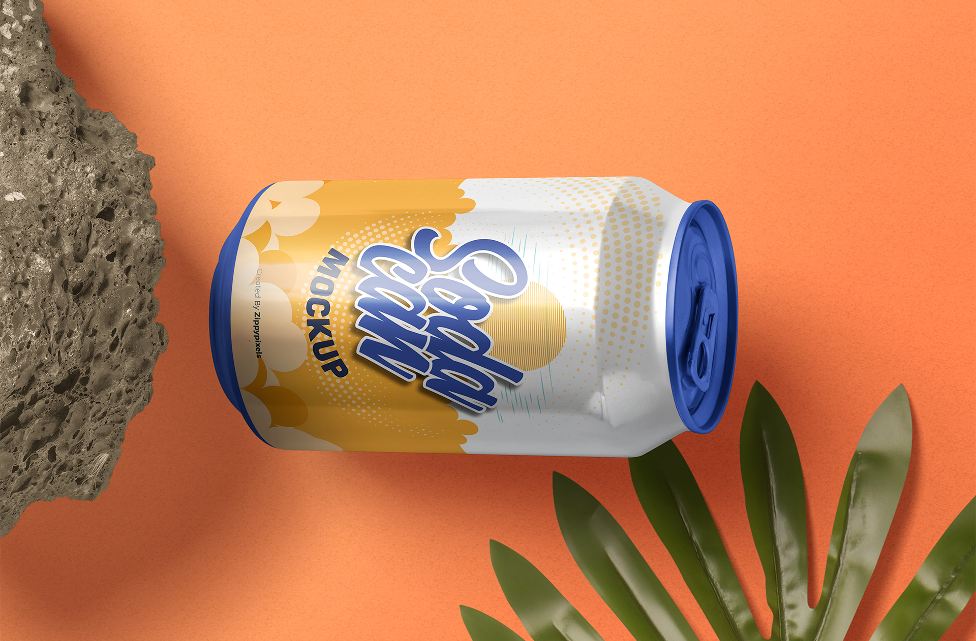 Realistic Energy Drink Can Mockup – 330ml Design