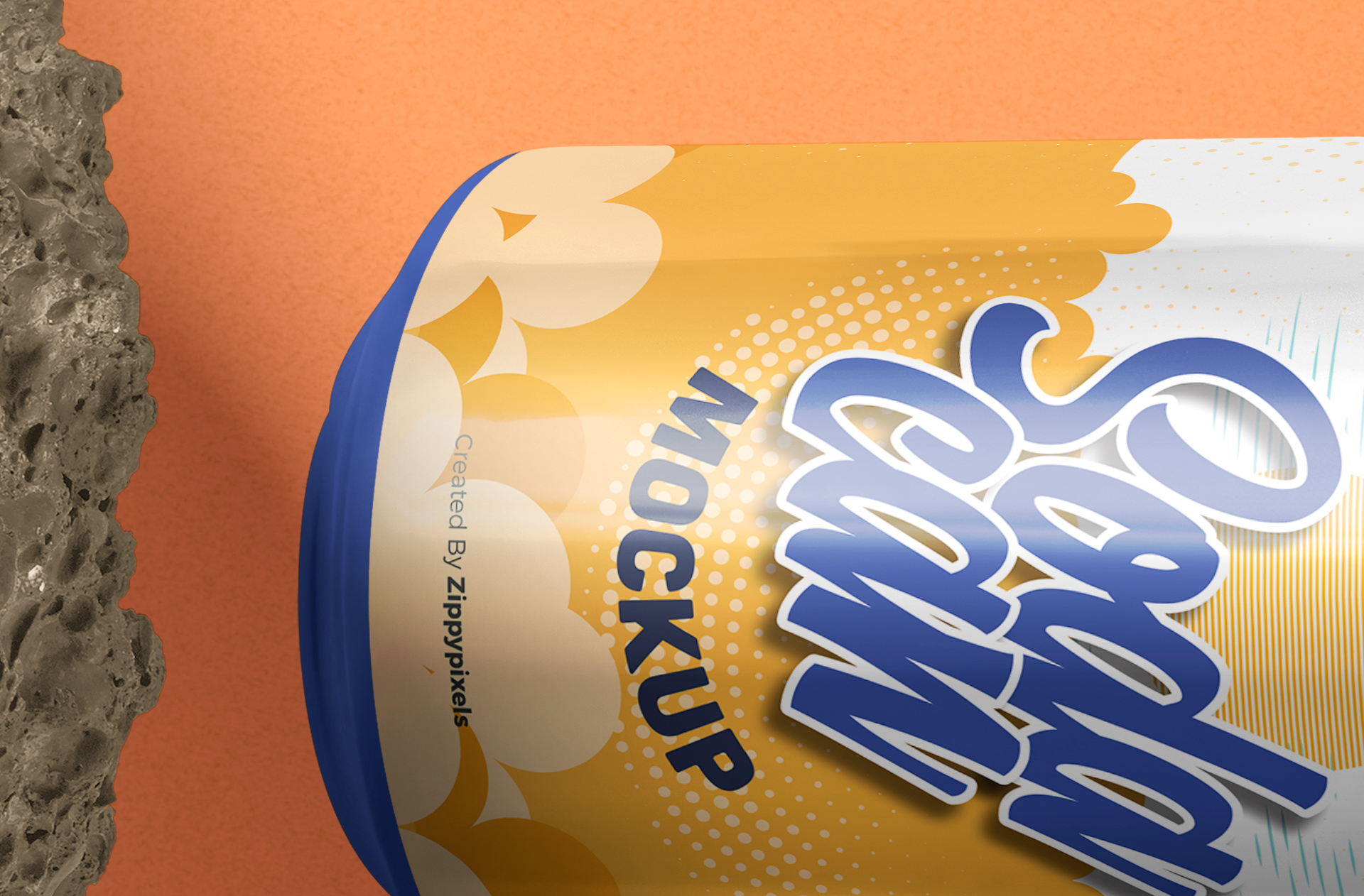 aluminum can mockup
