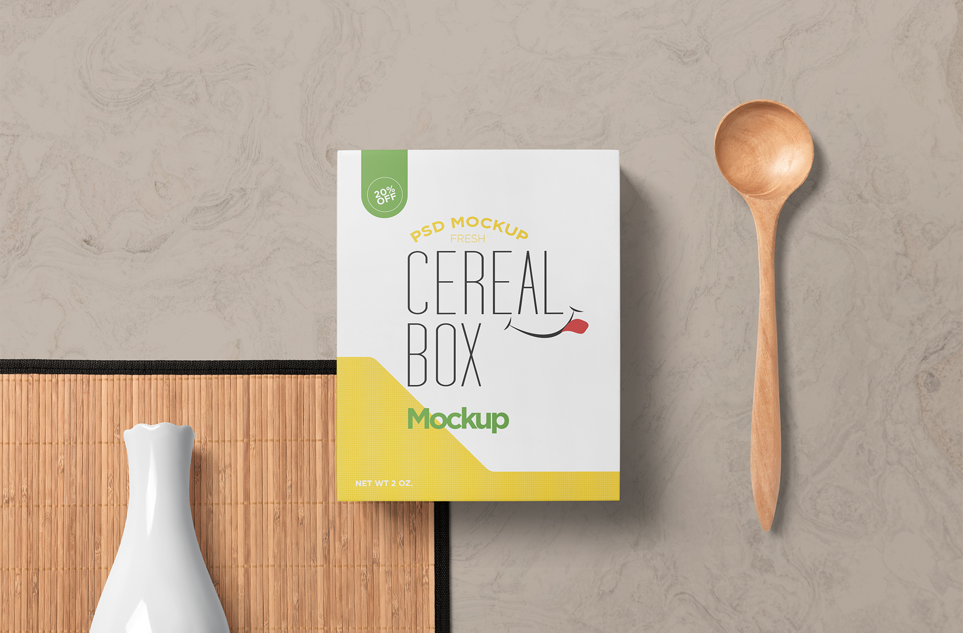 Cereal Box Mockup – Realistic Packaging Design