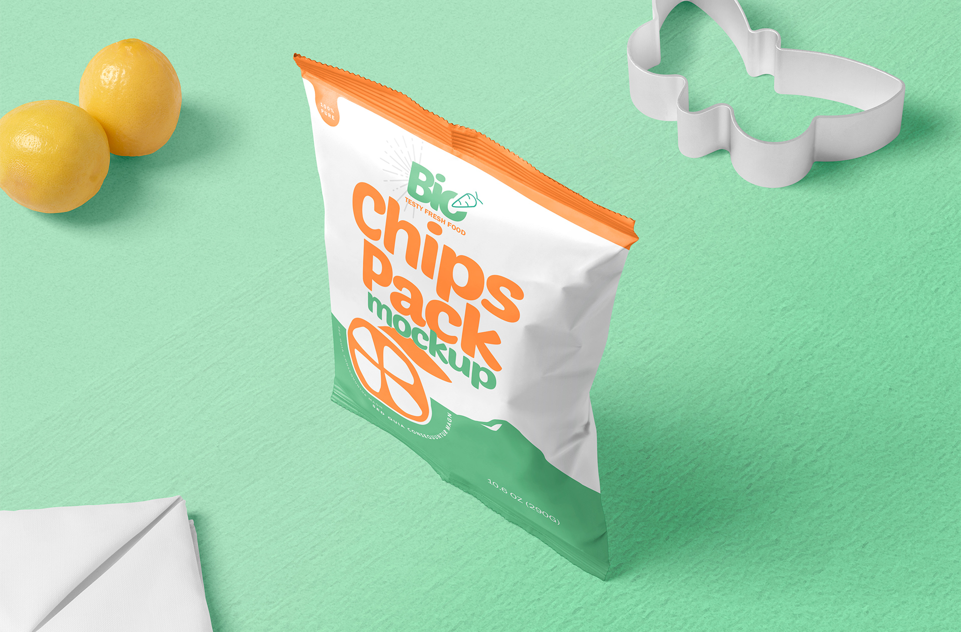Standing Chips Pack Mockup – Professional Branding