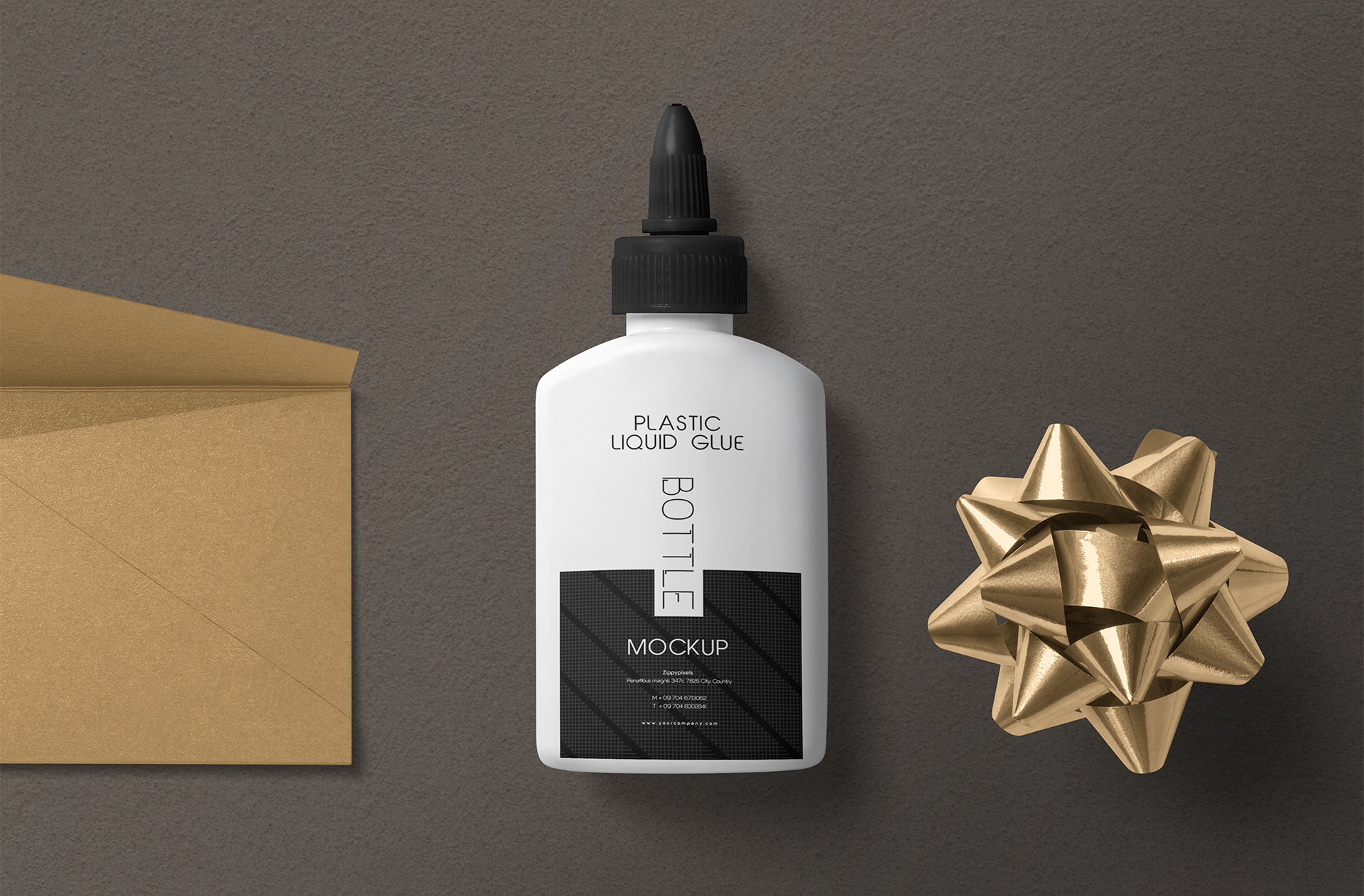 Plastic Liquid Glue Bottle Mockup – Realistic Design