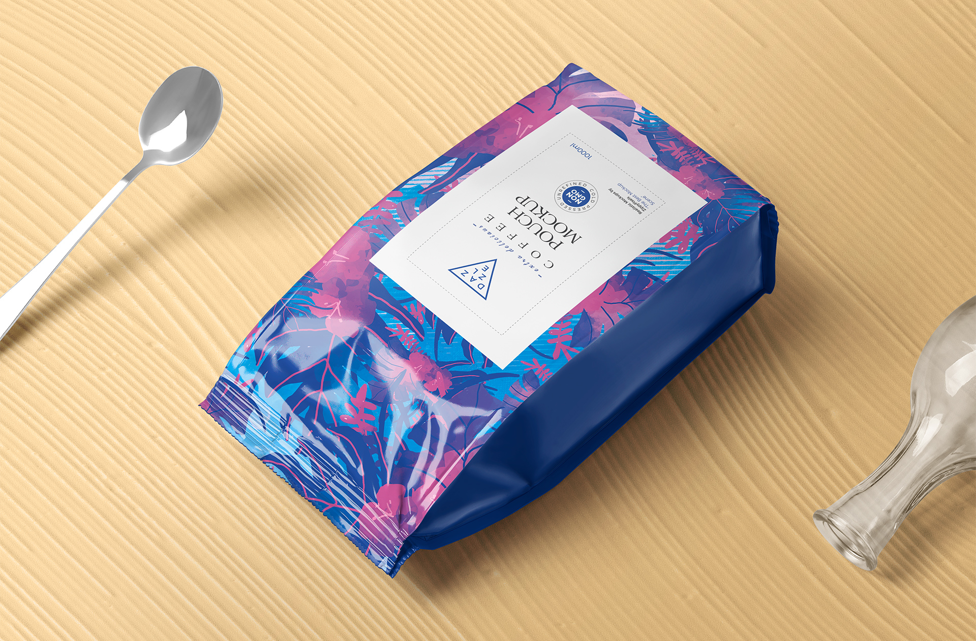 Photorealistic Coffee Pouch Packaging Mockup for Branding