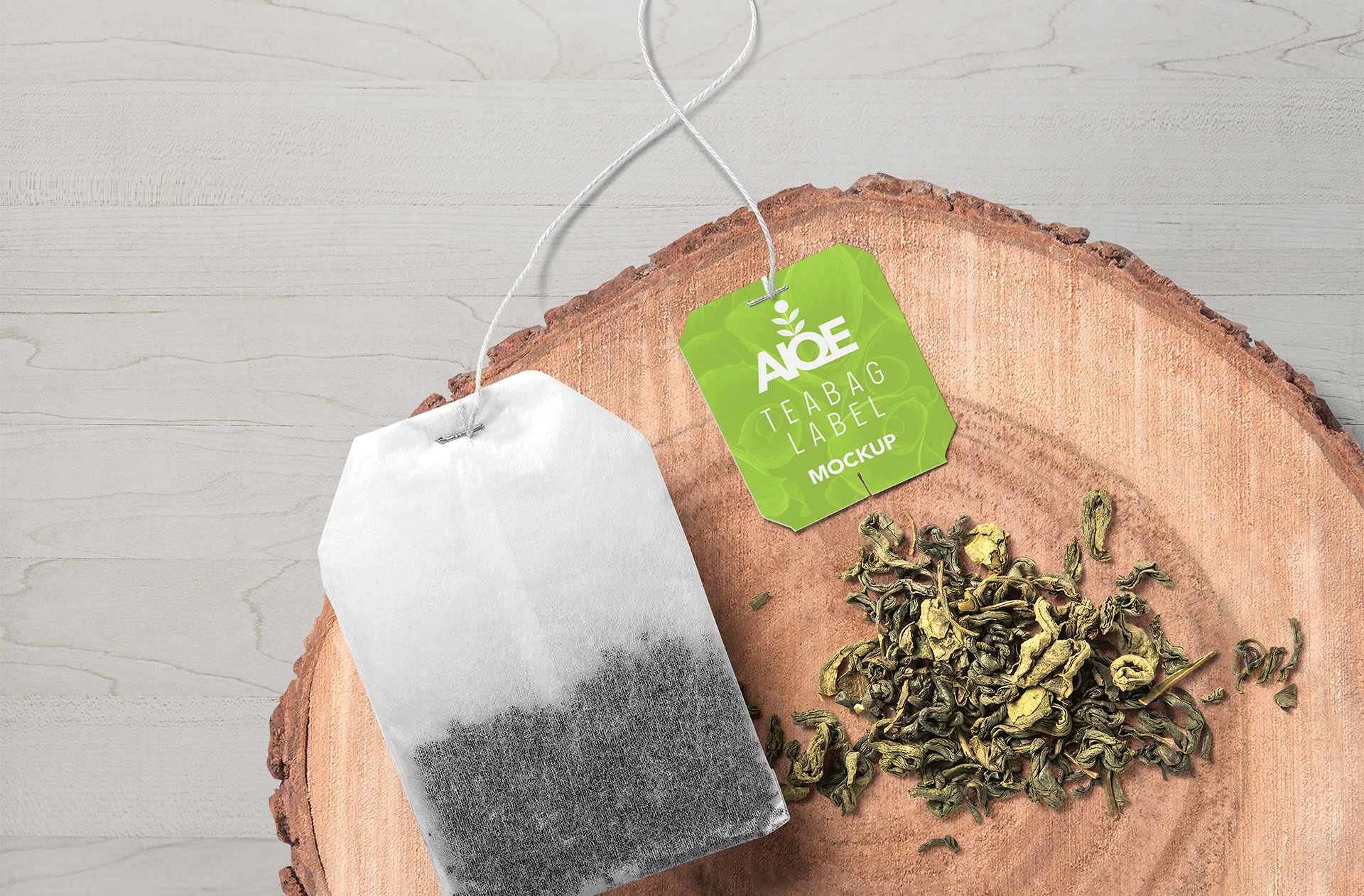 Stylish Teabag Label Mockup for Tea Packaging