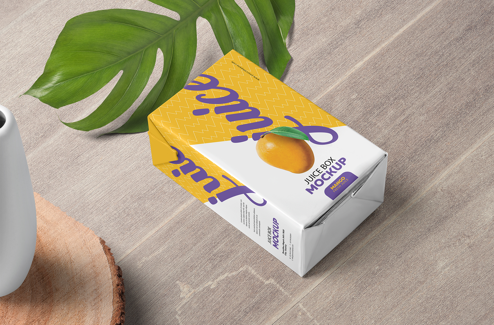Premium Tetra Pak Juice Box Mockup for Branding