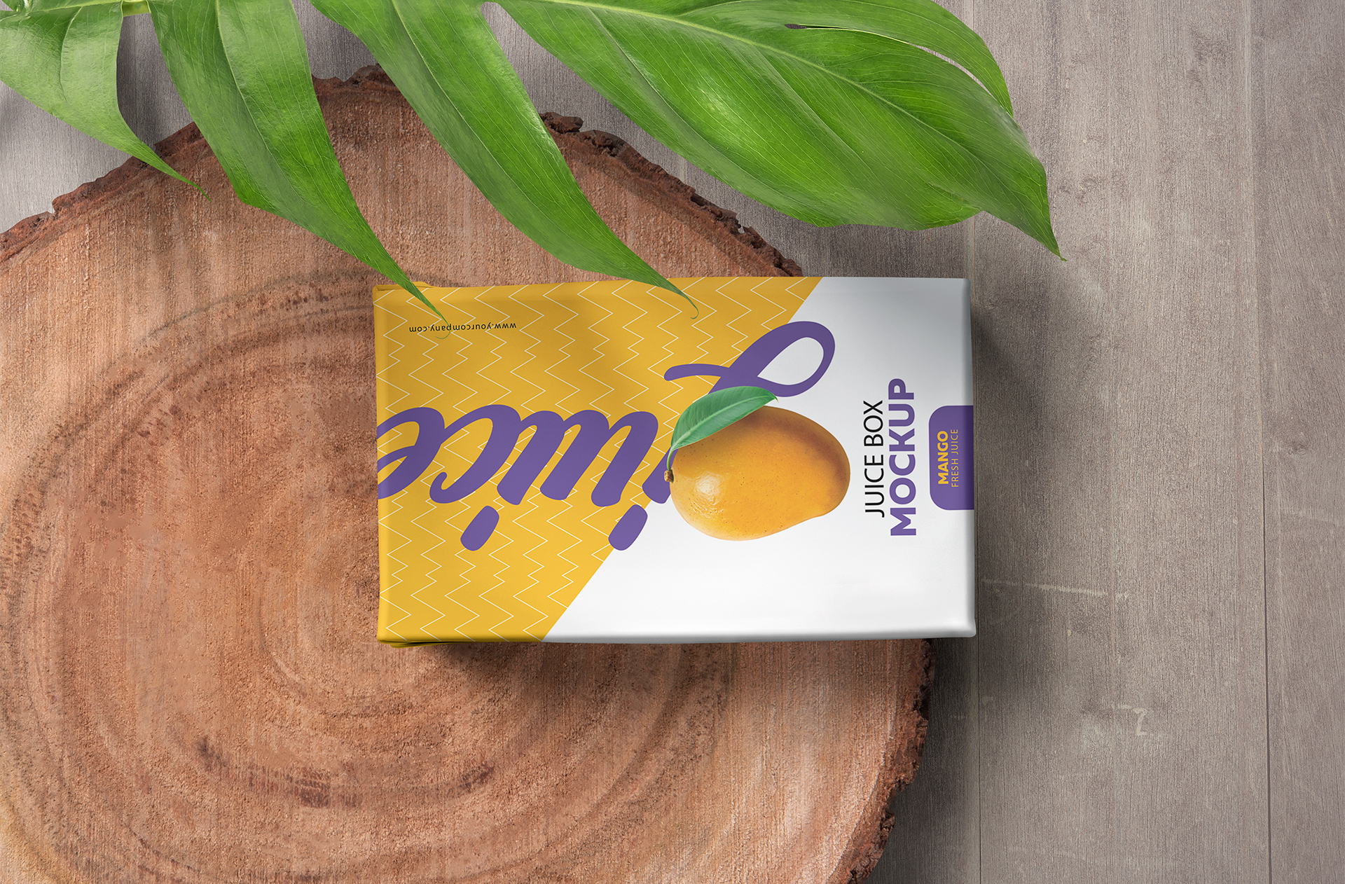 Customizable Juice Box Mockup with Realistic Details