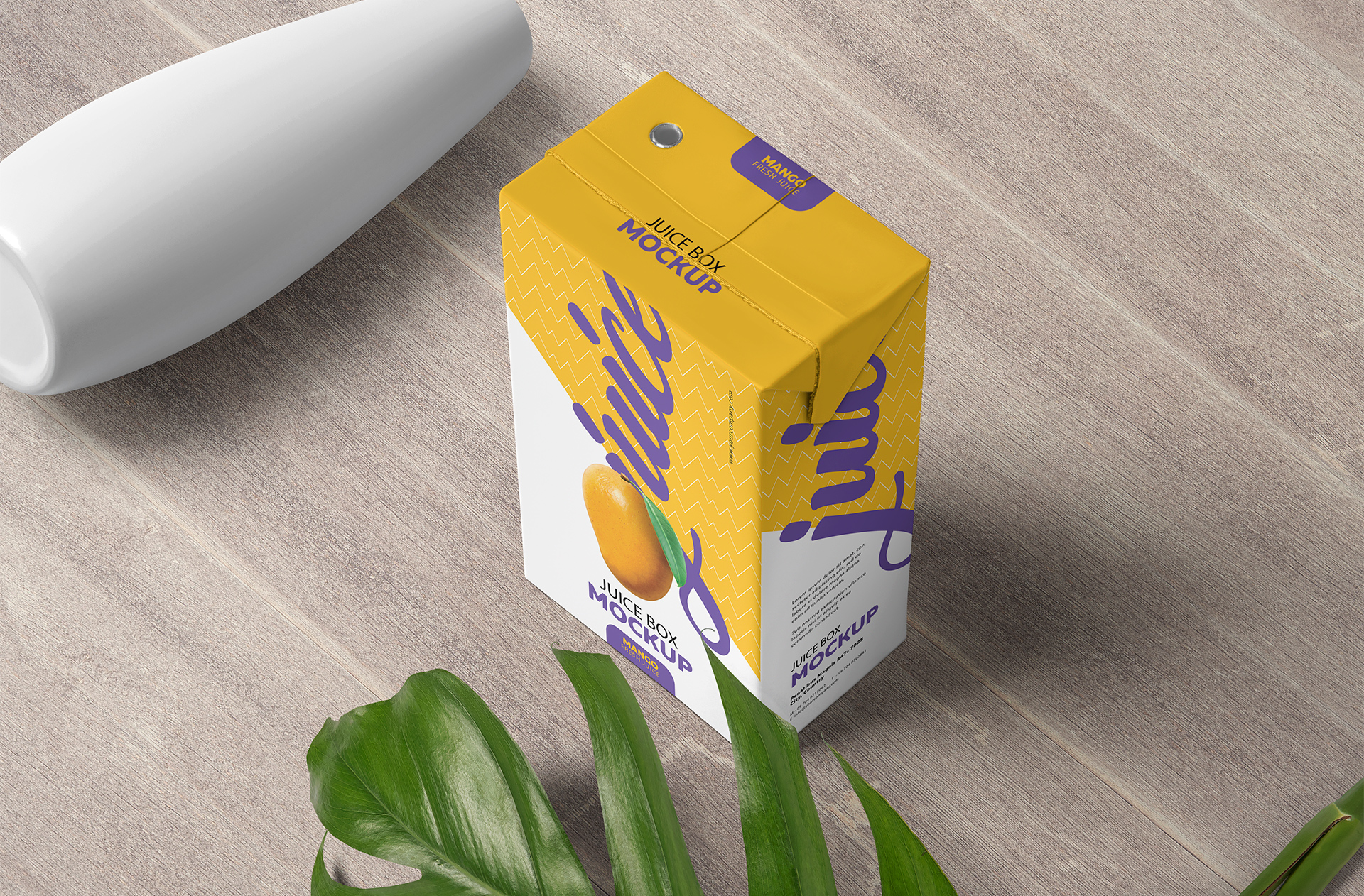 Modern Juice Box Mockup for Professional Branding