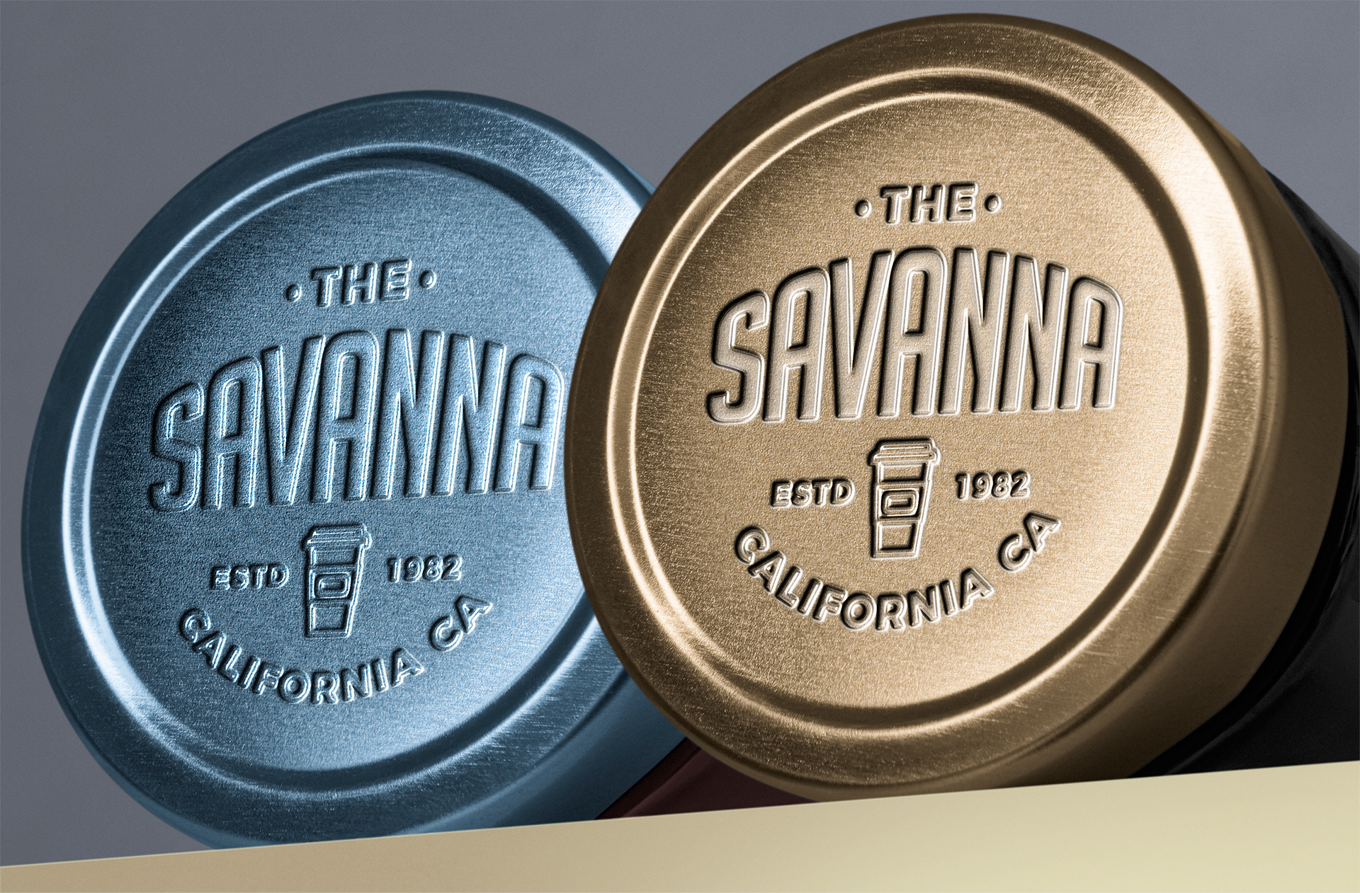 Embossed Metal Lid Logo Mockup for Packaging
