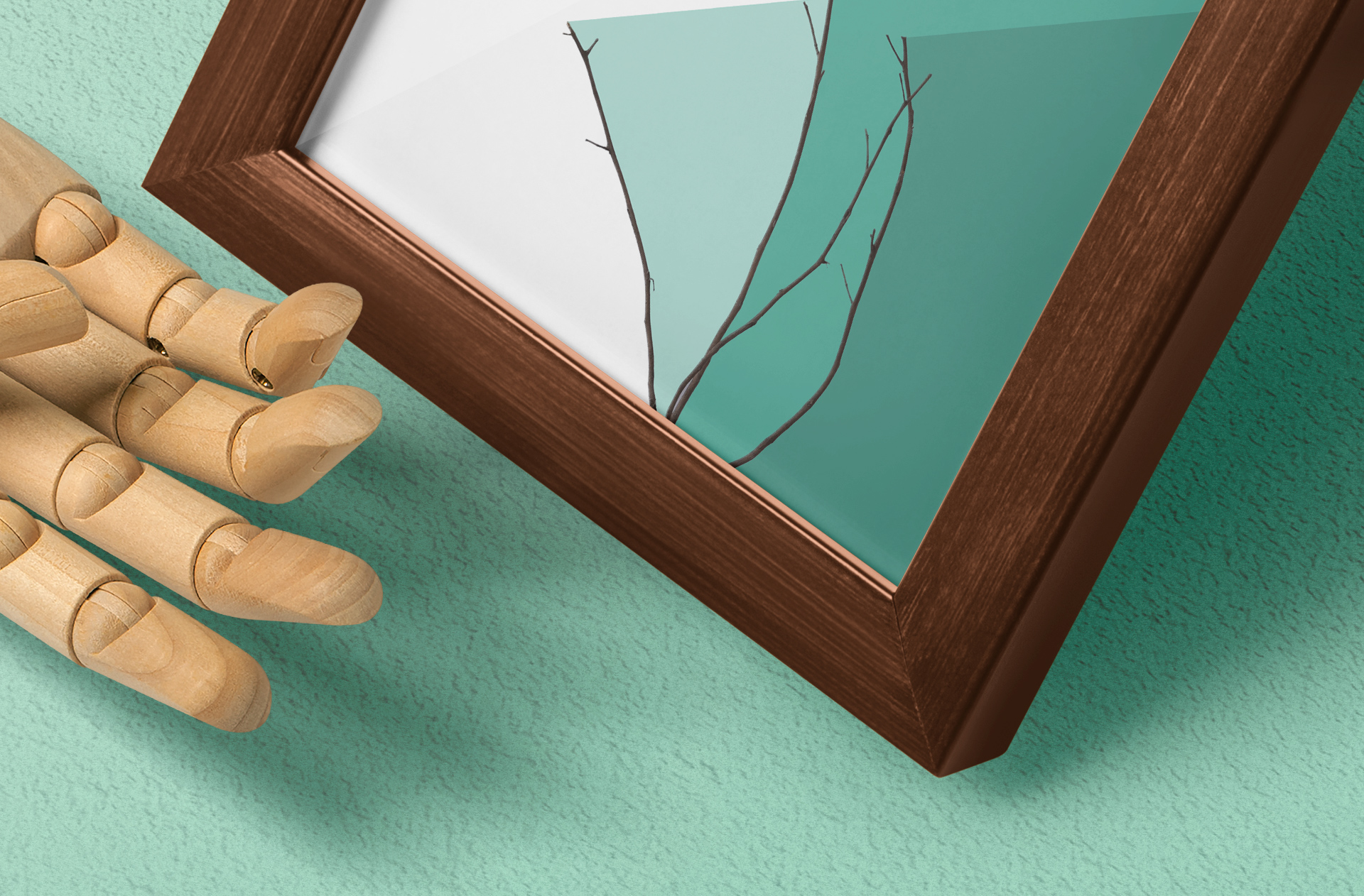 angled frame mock-up