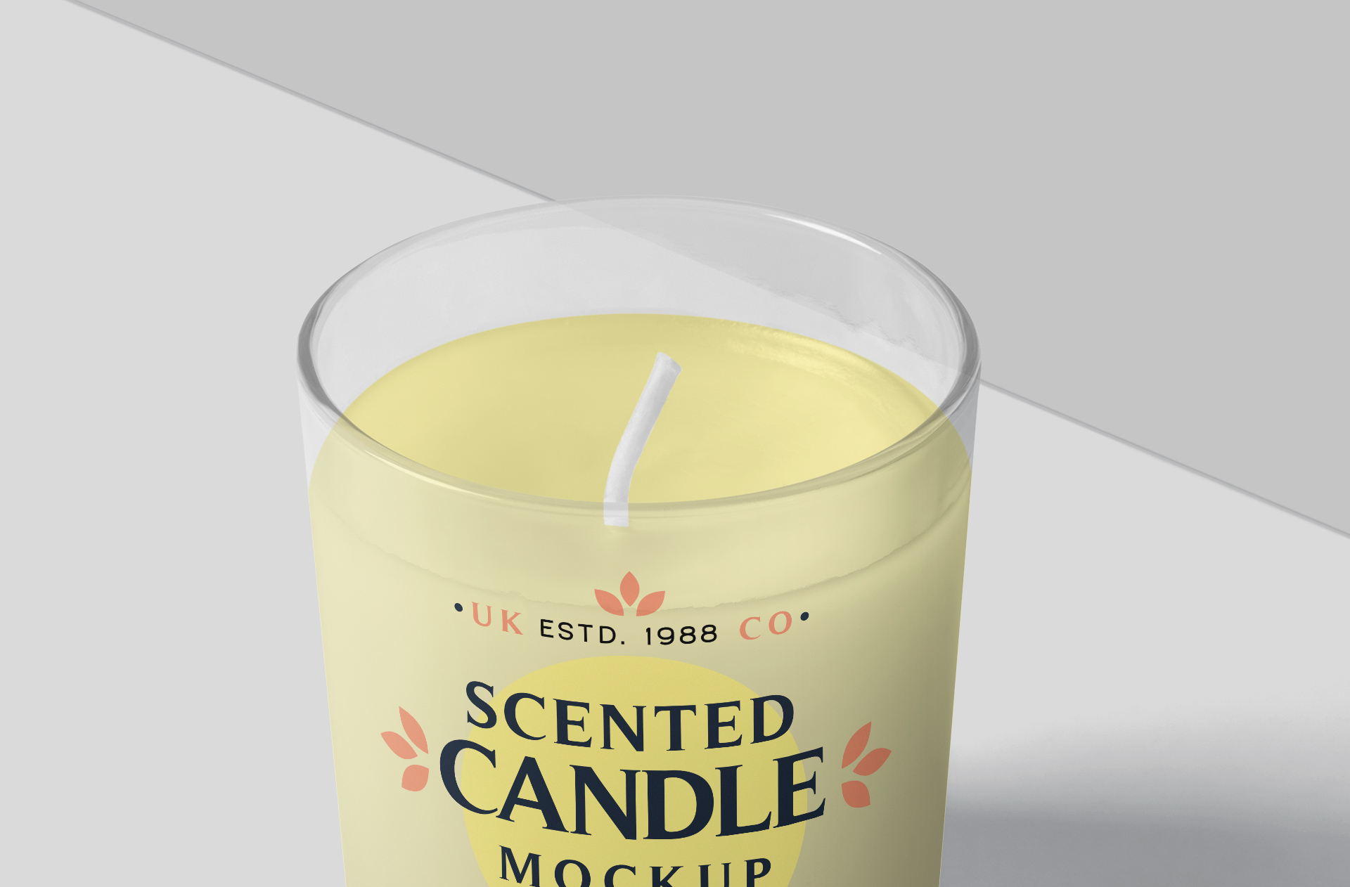 candle label mockup