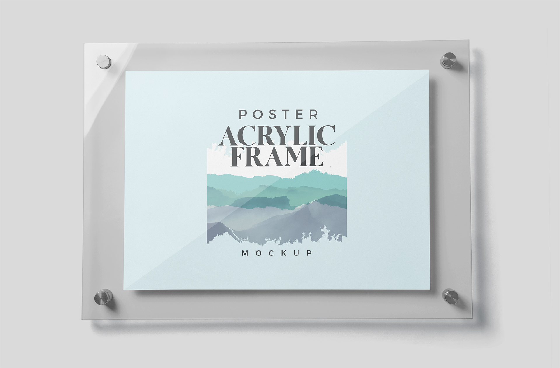 Front View Acrylic Frame Mockup ?? Realistic PSD