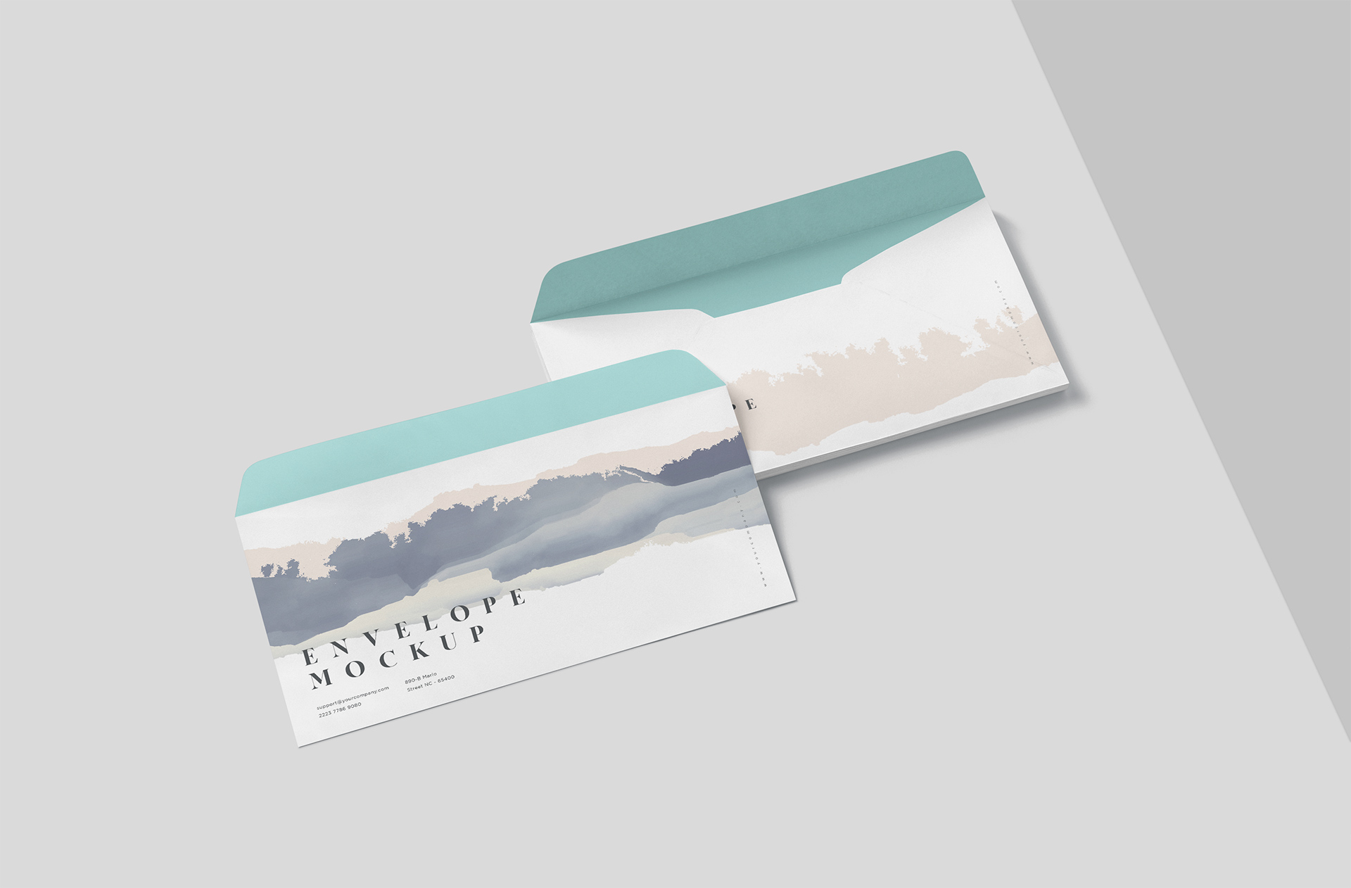 Elegant Envelope Mockup – Open and Closed Display