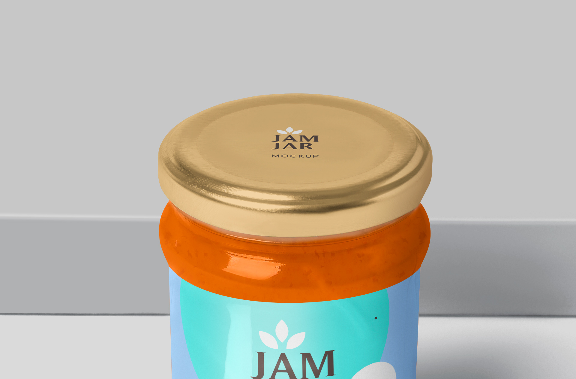 floating glass jar mock-up