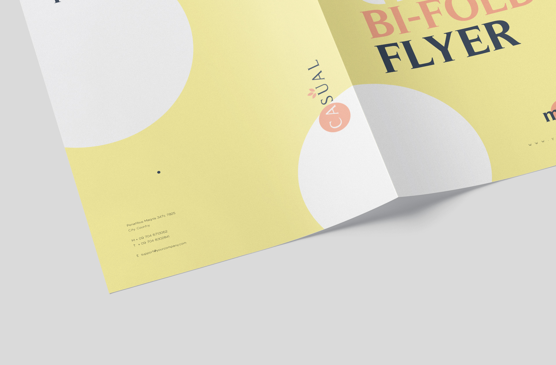 A4 bi-fold brochure mock-up