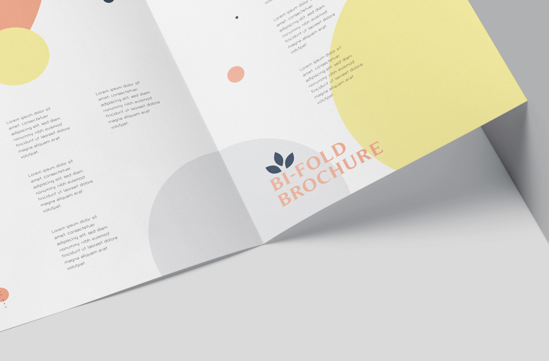 bi-fold flyer mock-up
