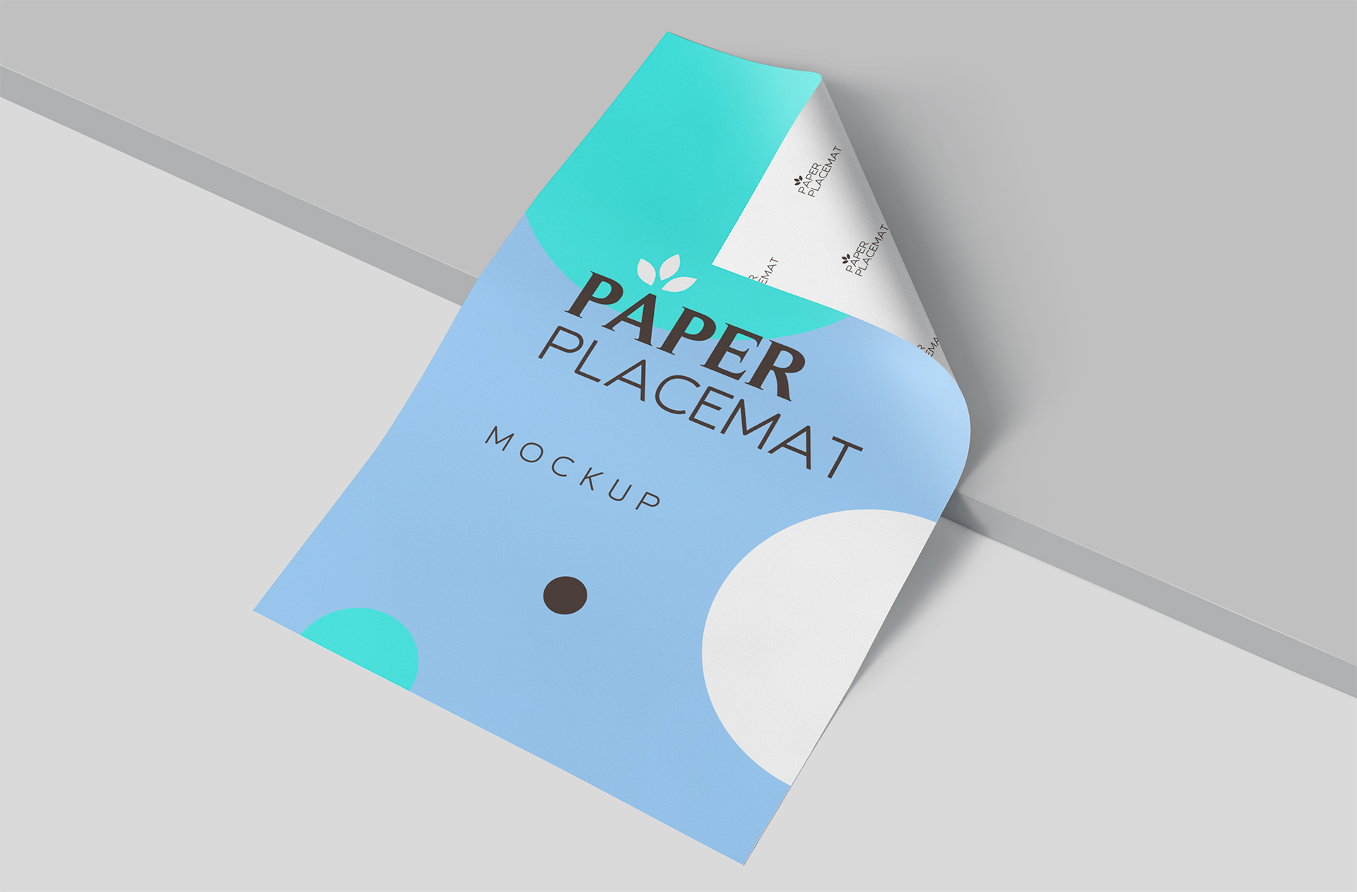 Folded Paper Placemat Mockup – Customizable Design