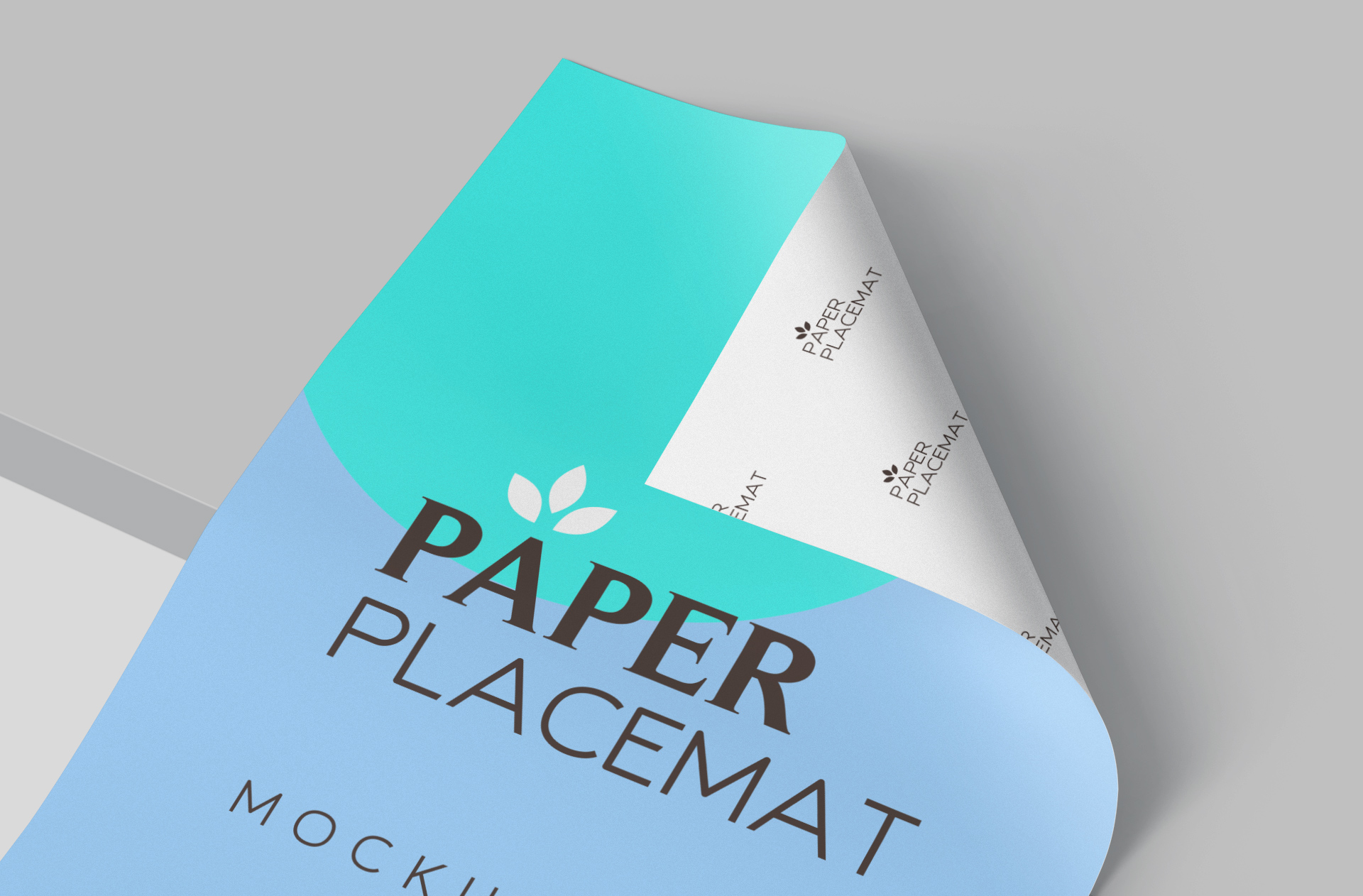 floating paper mock-up